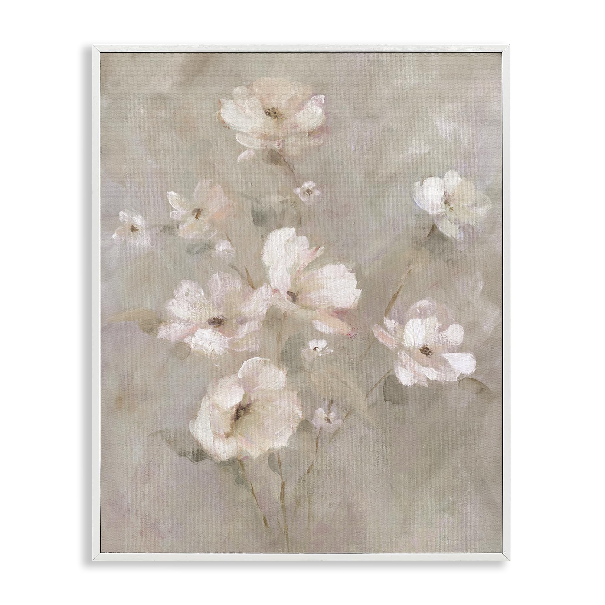Stupell Industries 'Delicate Blush Floral Arrangement', Framed Giclee Art, White, 16 x 20 Inches, Easy to Hang and Sturdy, Made in USA, by Carol Robinson