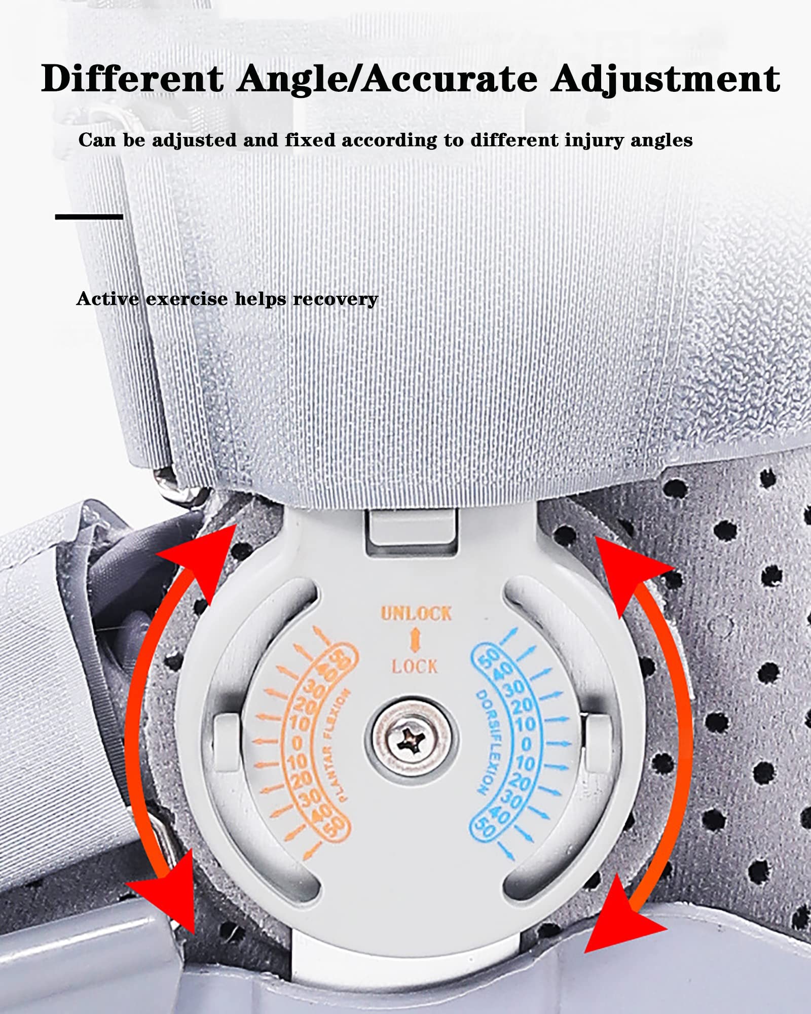 Bota para fascitis plantar de 90 grados para dormir durante la noche Soporte para dorsiflexión del tobillo Férula nocturna ajustable Zapatos para caminar para accidentes cerebrovasculares, l