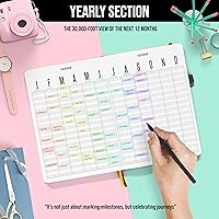 Vista 3 de Agenda diaria 2026 (sin fecha) A5 Dotcross Tu organizador todo en uno, agenda semanal de un vistazo, calendario anual Planificadores