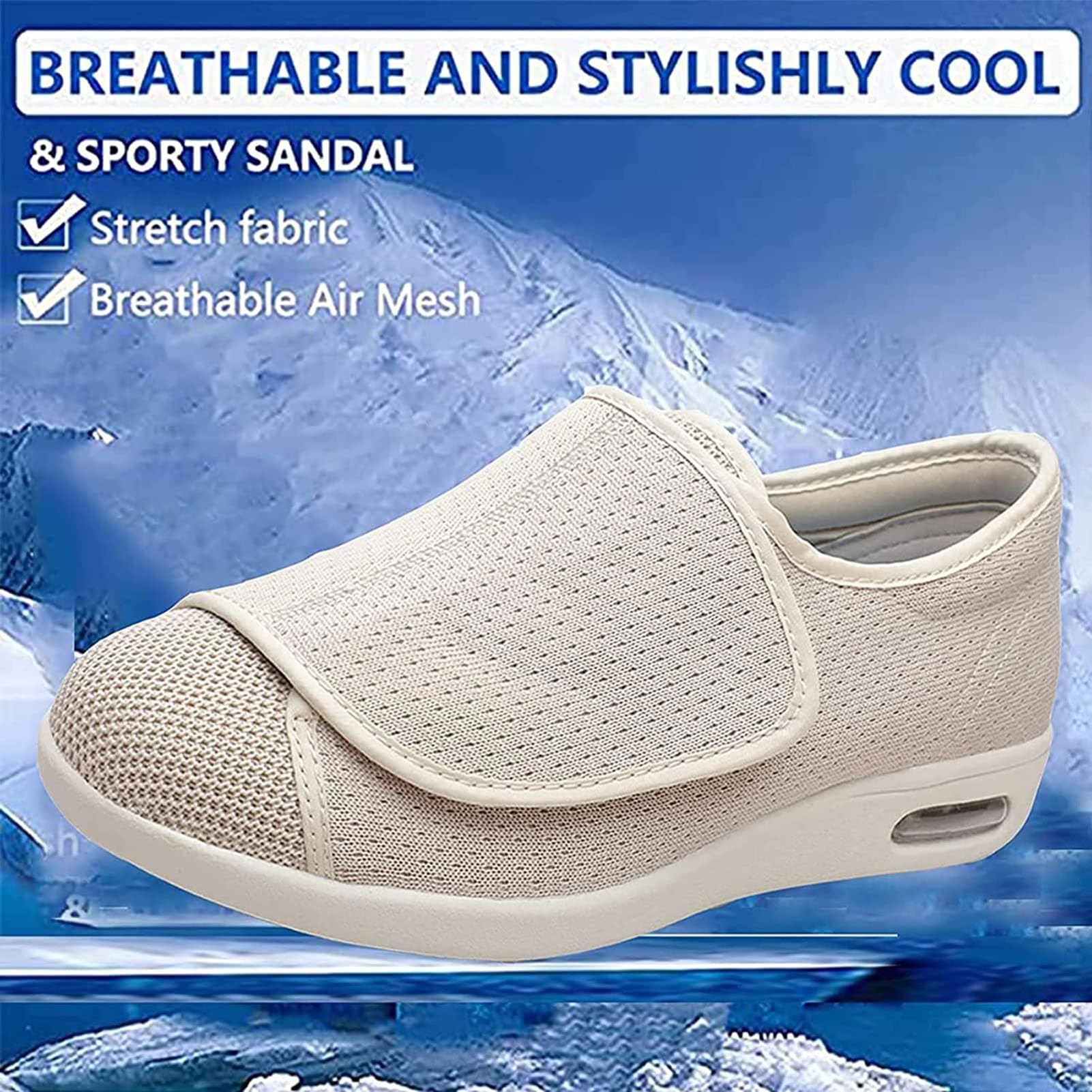 Obuwie z cukrzycowym zapaleniem stawów, bardzo szerokie buty damskie, męskie, ortopedyczne buty dla diabetyków, regulowane buty do chodzenia, obrzęk, wygodne sandały