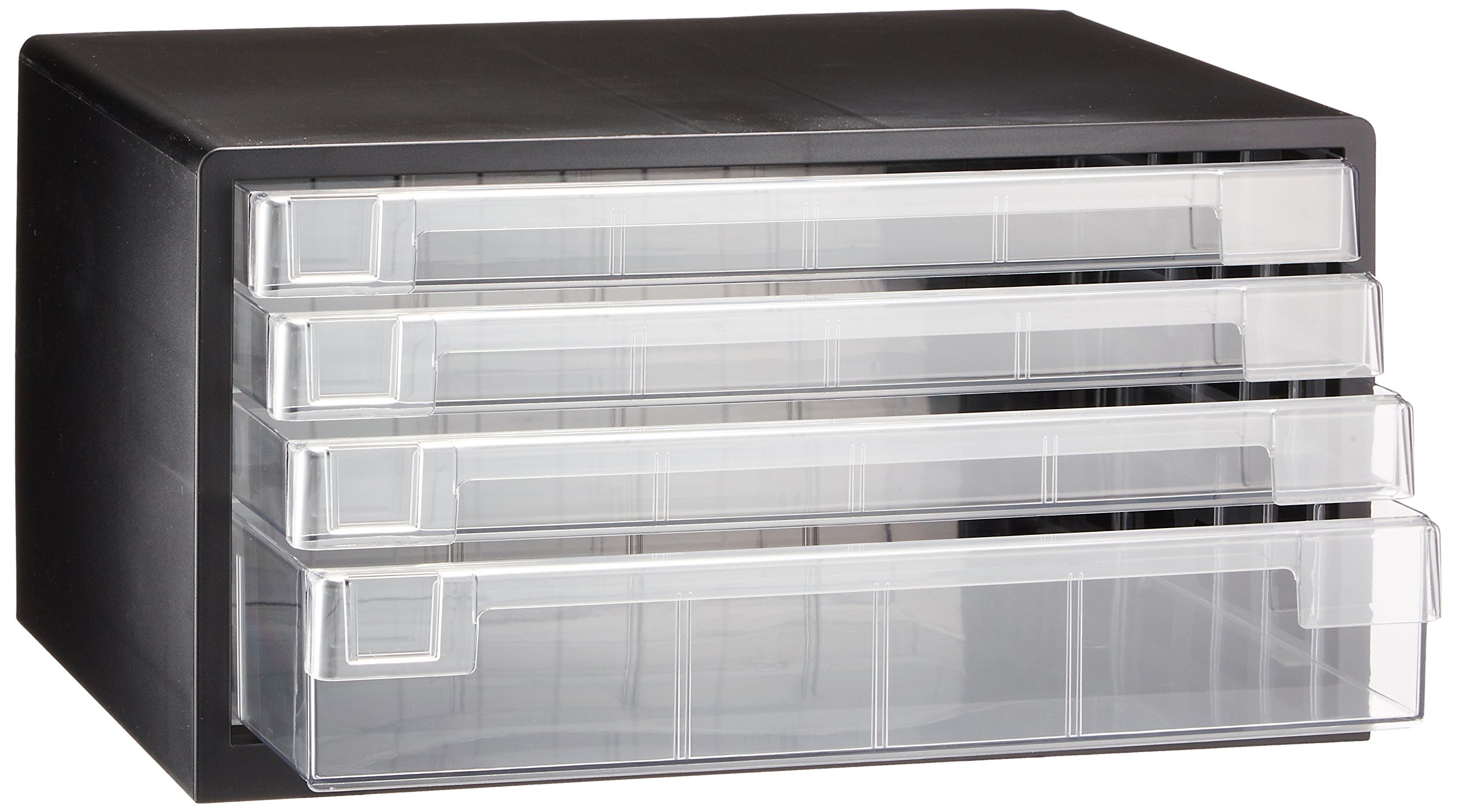 Nakabayashi Avante V2 Letter Case, Document Storage, A3, Shallow 3 Deep 1 Tier, Black A3-44D