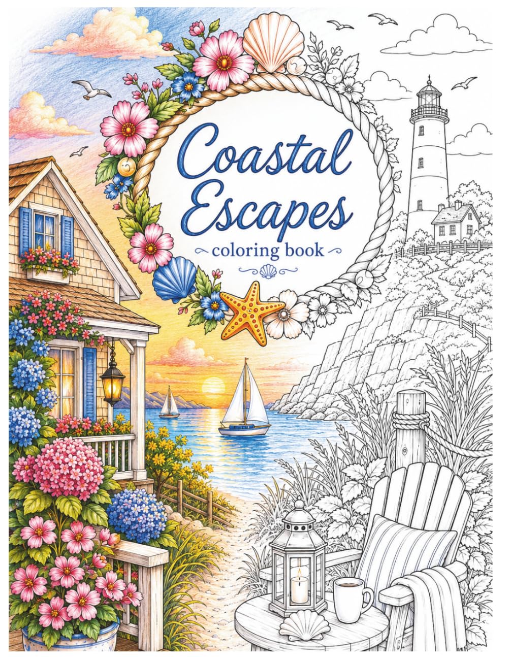 Coastal Escapes – The Coloring Book: A Relaxing Journey Through Beaches, Lighthouses, Seaside Villages, and Beautiful Coastal Landscapes (The Art of Everyday Escape - Adult Coloring Books)