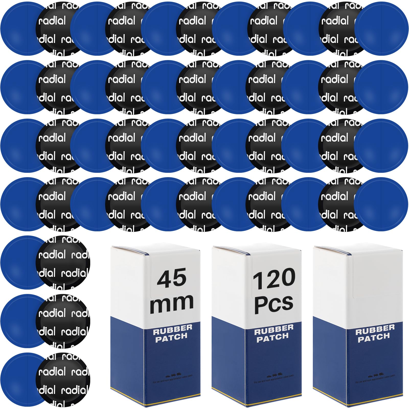 Tallew 120 Pcs Heavy Duty Tire Patches Radial Patch, 45 mm