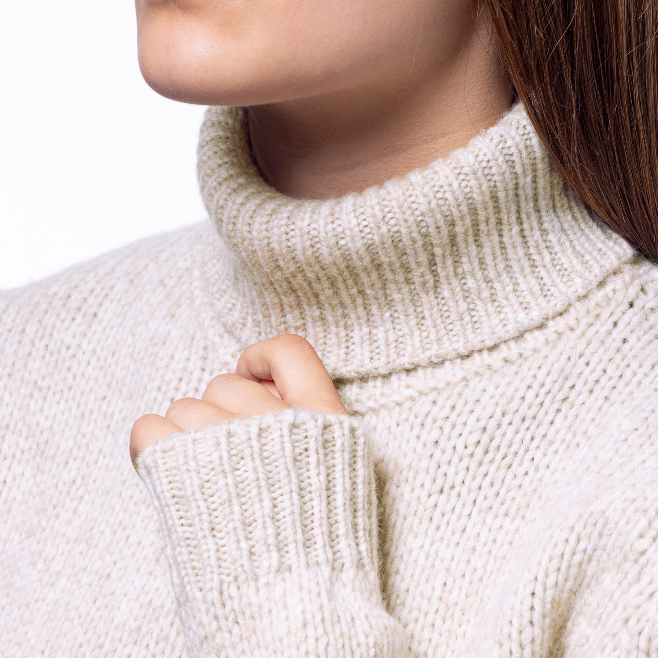 Maglione Donna Invernale Collo Alto in Lana Merino | Dolcevita Morbido, Caldo e Leggero – Maglia Grossa Ideale per l’Inverno Freddo e la Montagna, Confezione Regalo Inclusa