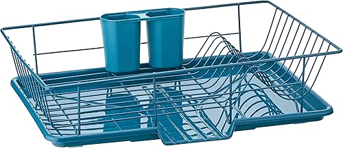 Sweet Home Collection - Escurridor de platos y soporte para utensilios fáciles de usar