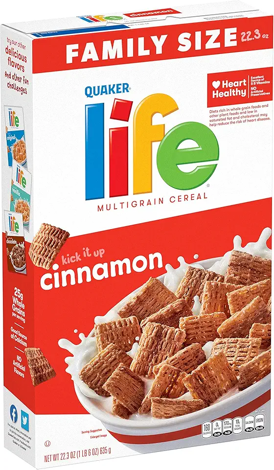 Life Cereal, Cinnamon, 22.3oz Box