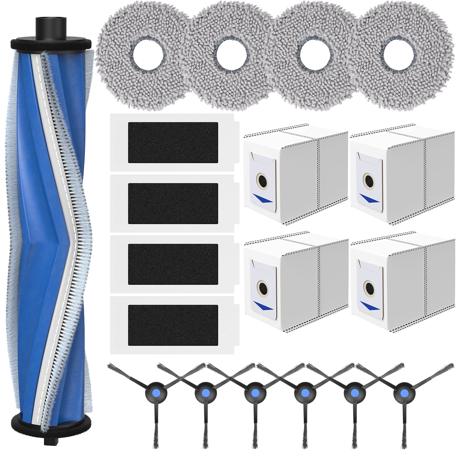 Kit d'Accessoires ECOVACS pour Robot Aspirateur T30 Omni & T30 PRO Omni - Pièces de Rechange Compatibles pour Entretien 