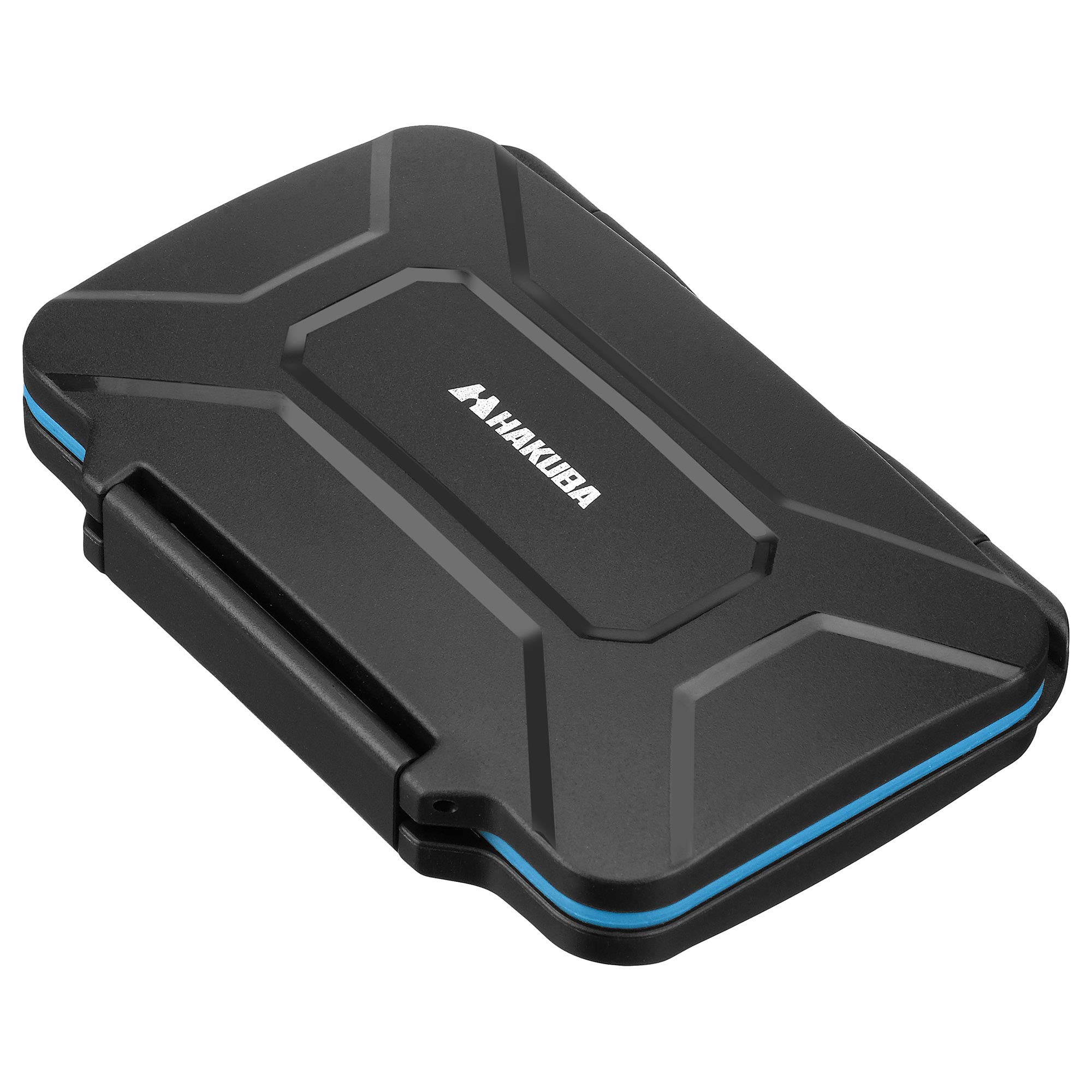 HAKUBA Hard Memory Card Case for CFexpress Type B/XQD Cards, 6 Card Case, Blue, Shockproof, Dustproof, Splashproof, ABS Plastic Silicone Gasket DMC-22XQD6BL 4977187371574