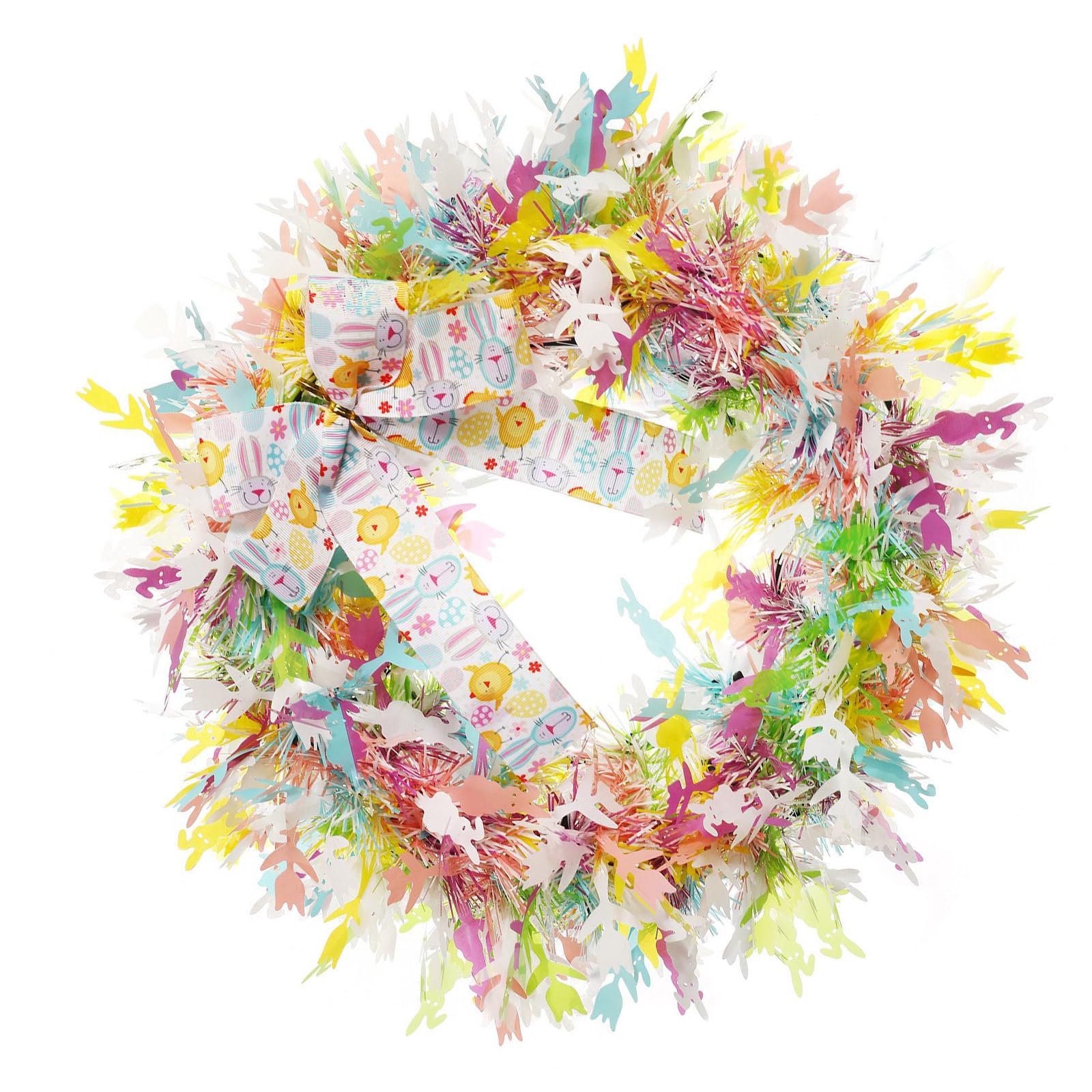 Artificial Wreath Hanging Decoration Spring Wreath for Front Door Porch Stair Window Hallway Party Table Centerpieces Classroom Decoration
