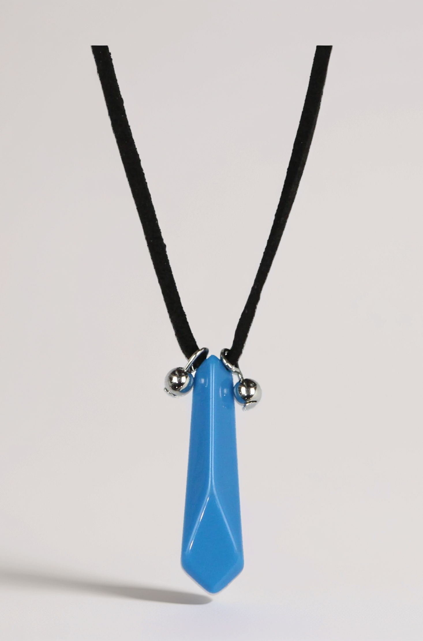 Bioworld Naruto Shippuden First Hokage Tsunade Blue Crystal Charm Necklace for Women Men