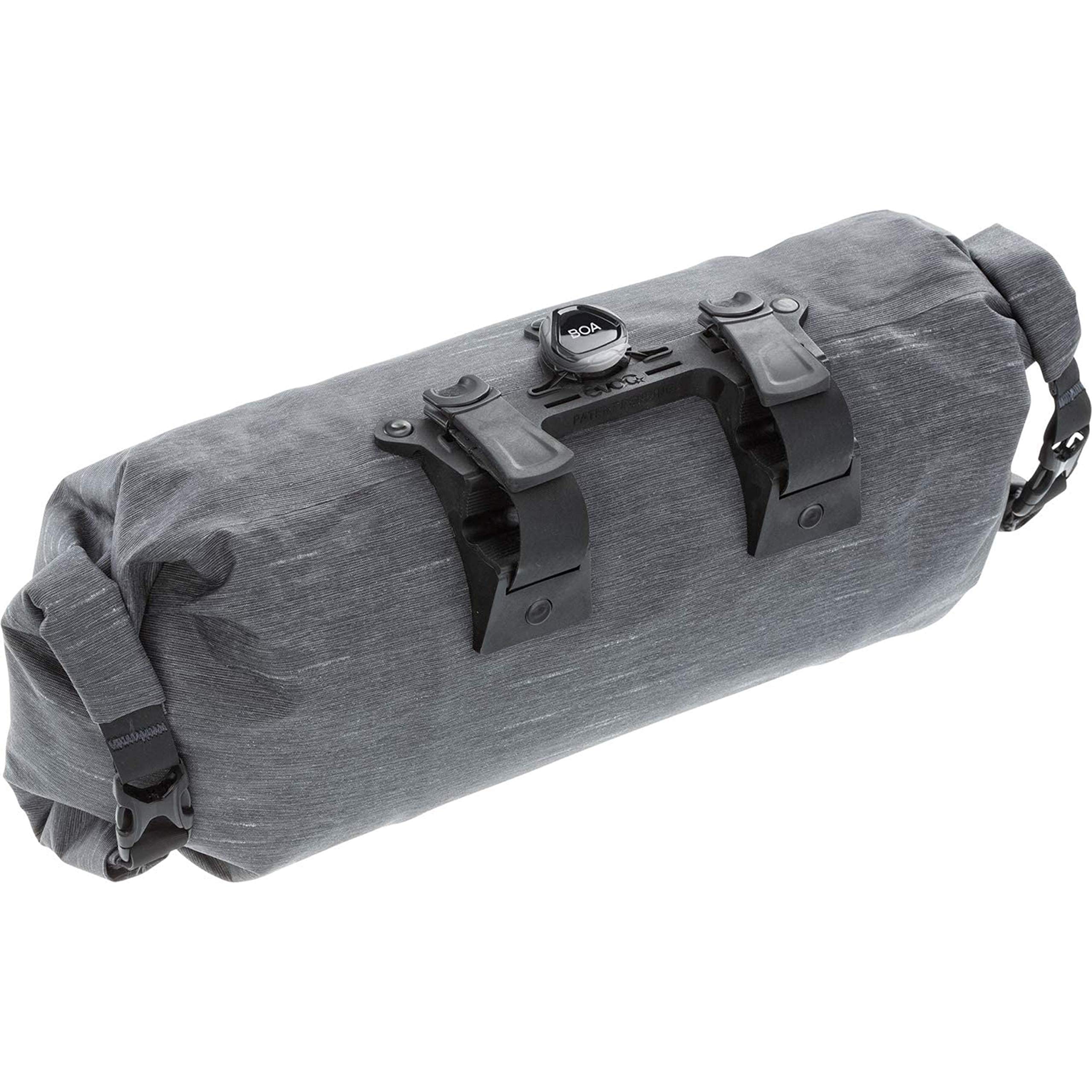 Evoc Boa Cycling Handlebar Bag | Bikepackging Bag for MTB Road Bicycles Handlebar Storage | Bikepacking Accessories | Medium - Grey