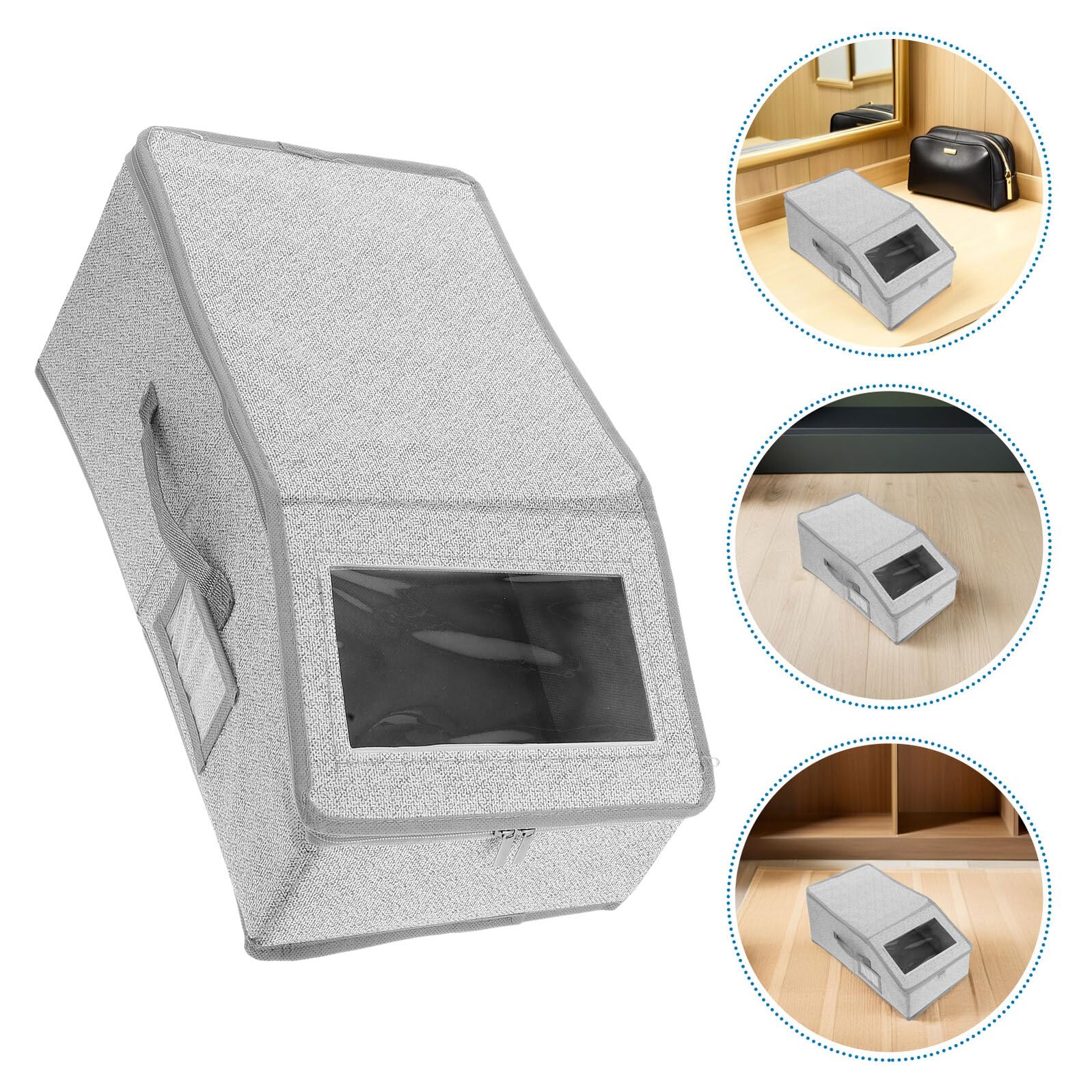 Cajas para Guardar Sombreros de Béisbol Plegables Gris 2 Unidades Organizador Portátil de Gran Capacidad para Armario Protector Estable contra Deformación Estuche de Viaje