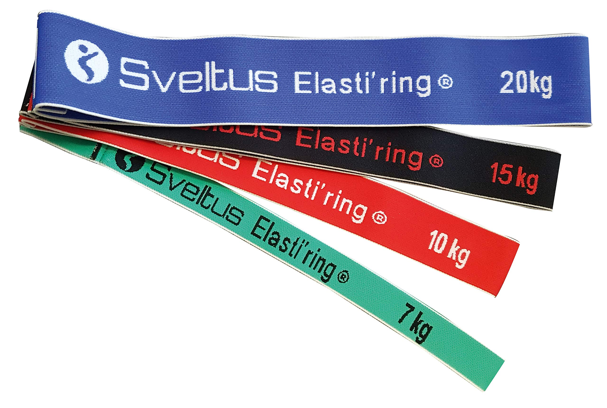 Sveltus Elasti'ring - Juego de 4 (bolsita) elásticos Unisex para Adultos, mutlicolore