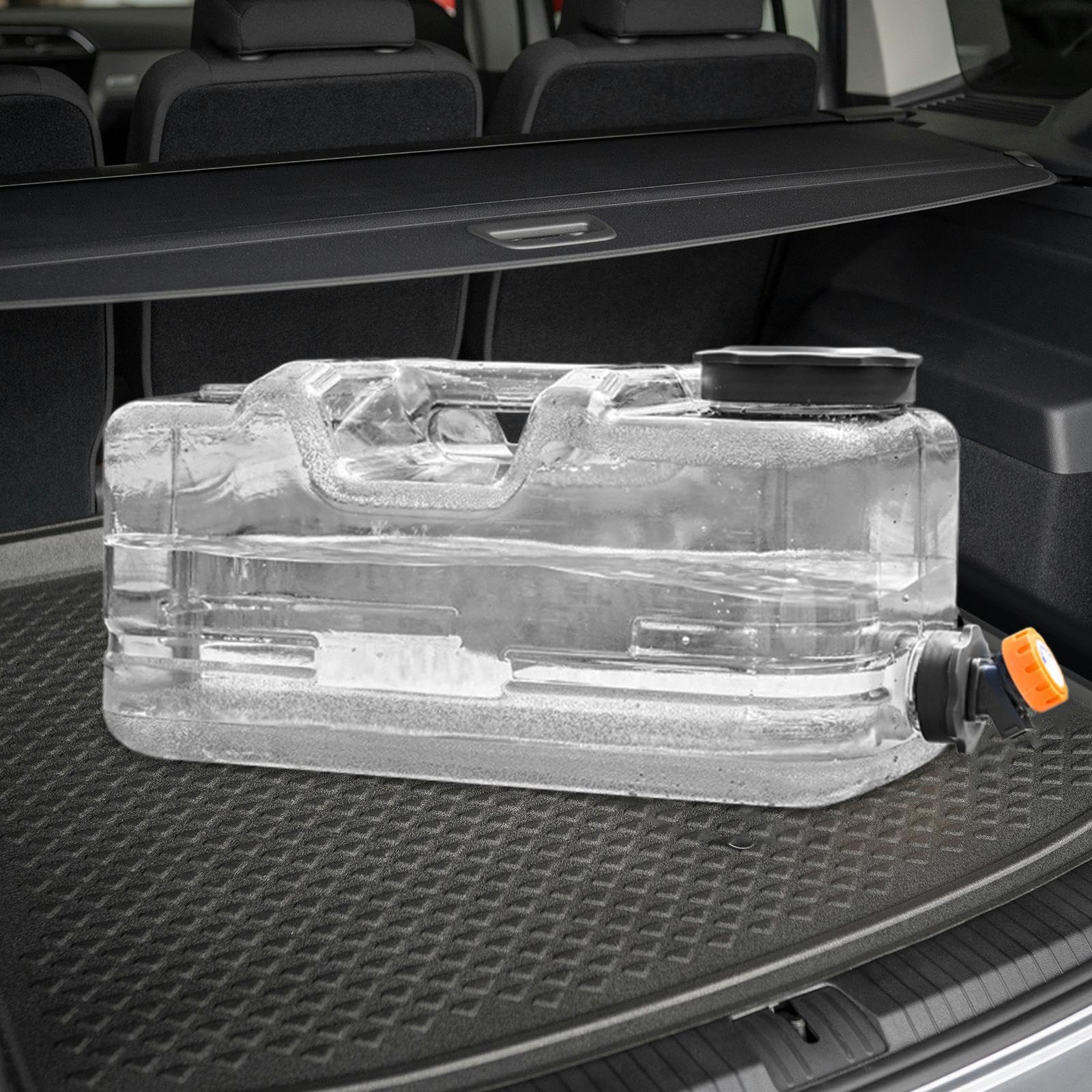 Bidón de Agua para Camping, Depósito de Agua con Grifo, Cubo con Cepillo de Limpieza, Multiusos para Emergencias, Senderismo, Etc.