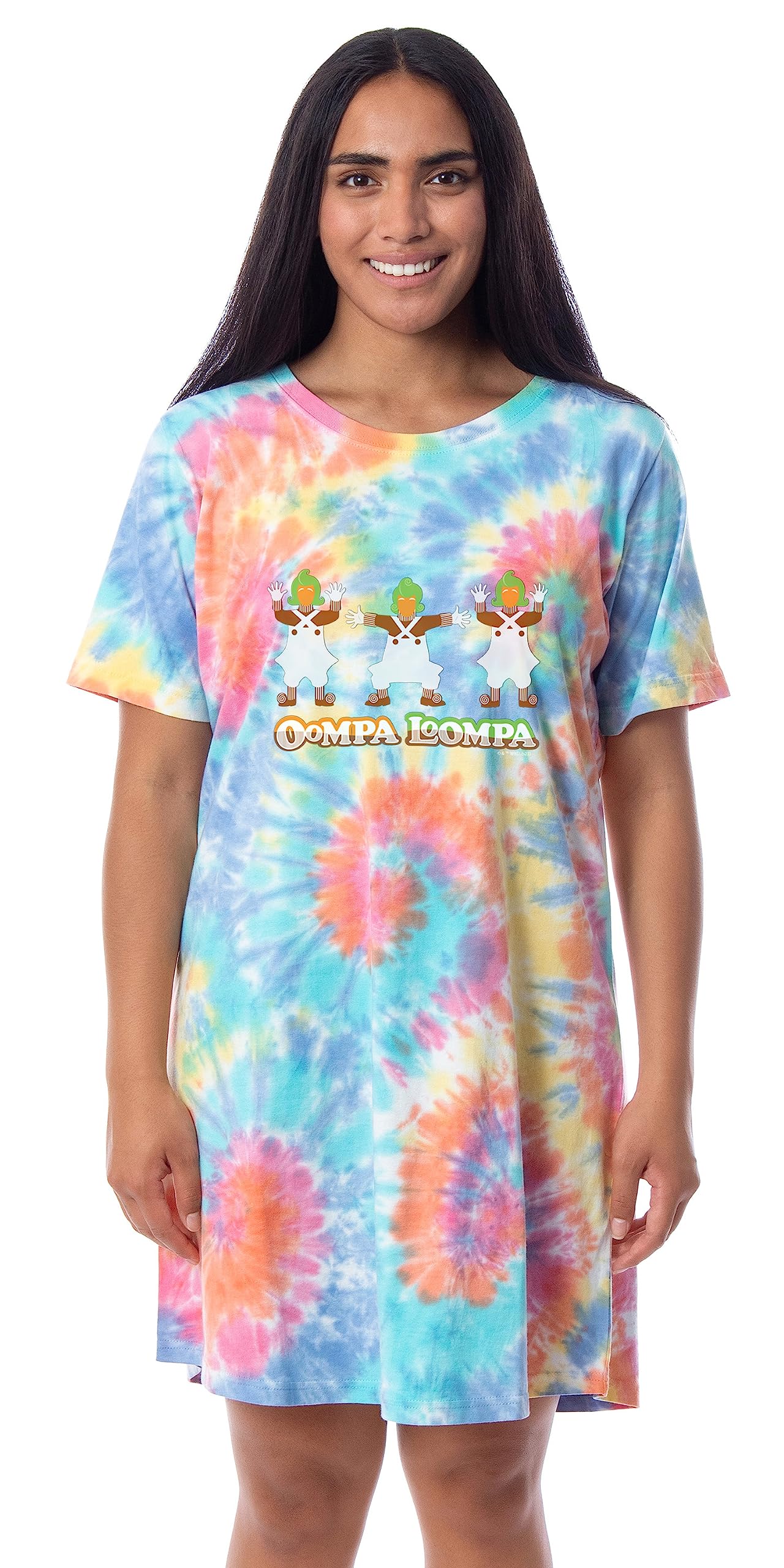INTIMOWilly Wonka and the Chocolate Factory Women's Oompa Loompa Pajama Dorm Sleep Shirt Nightgown