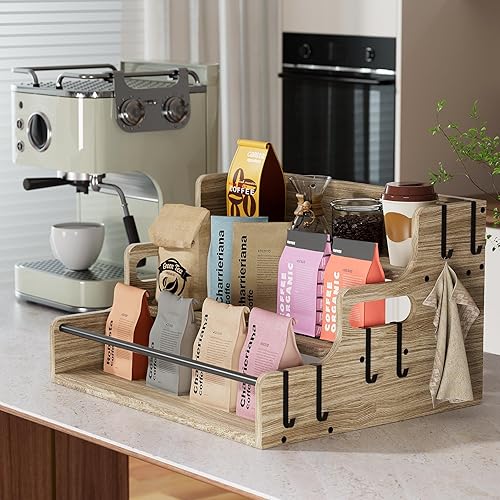 Miniatura 5 de Estante de exhibición de botellas de licor de 3 niveles, soporte de bar para whisky, licores, organizador de jarabe de café, estante de vino de