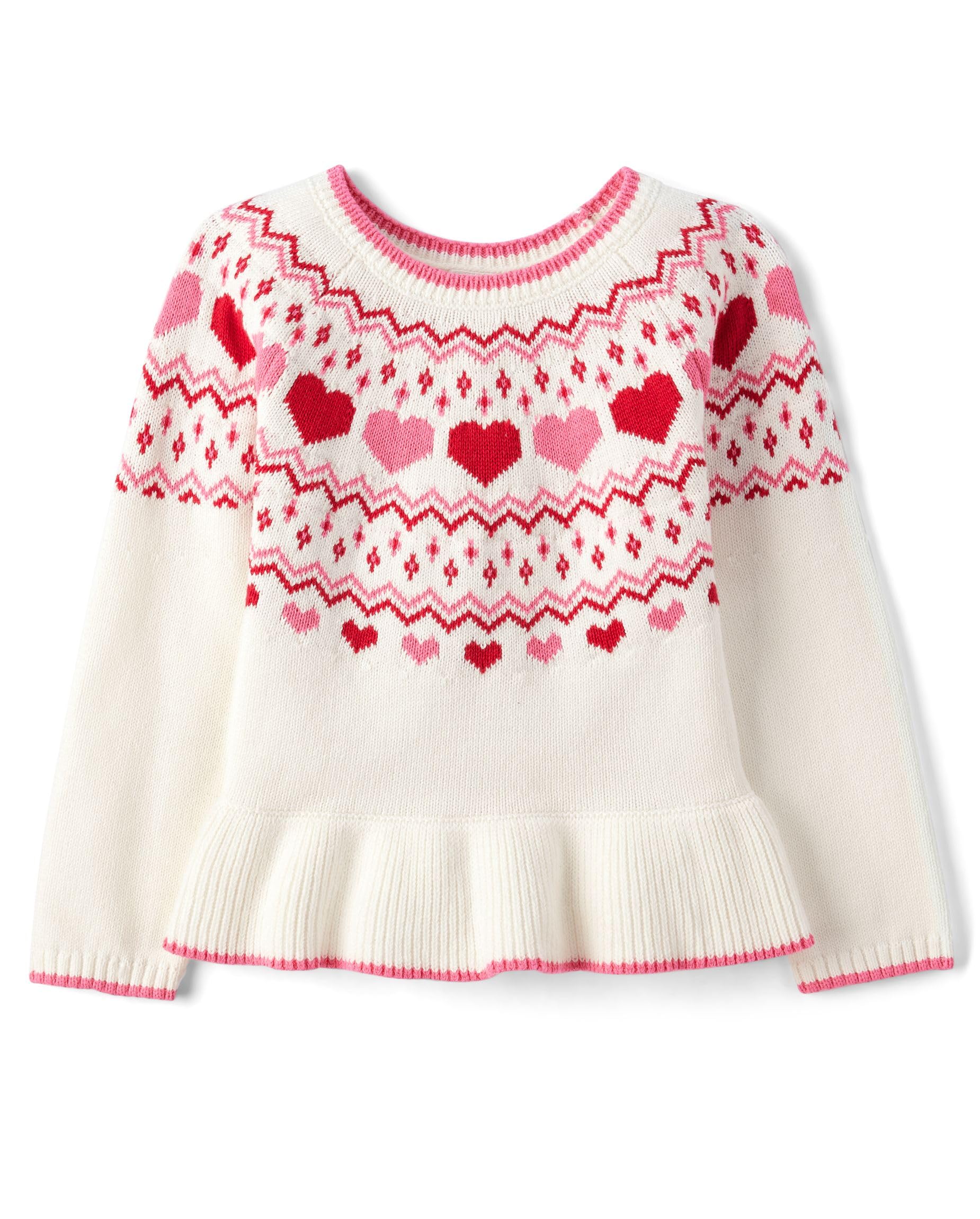 Gymboree Girls' and Toddler Long Sleeve Peplum Pullover Sweater