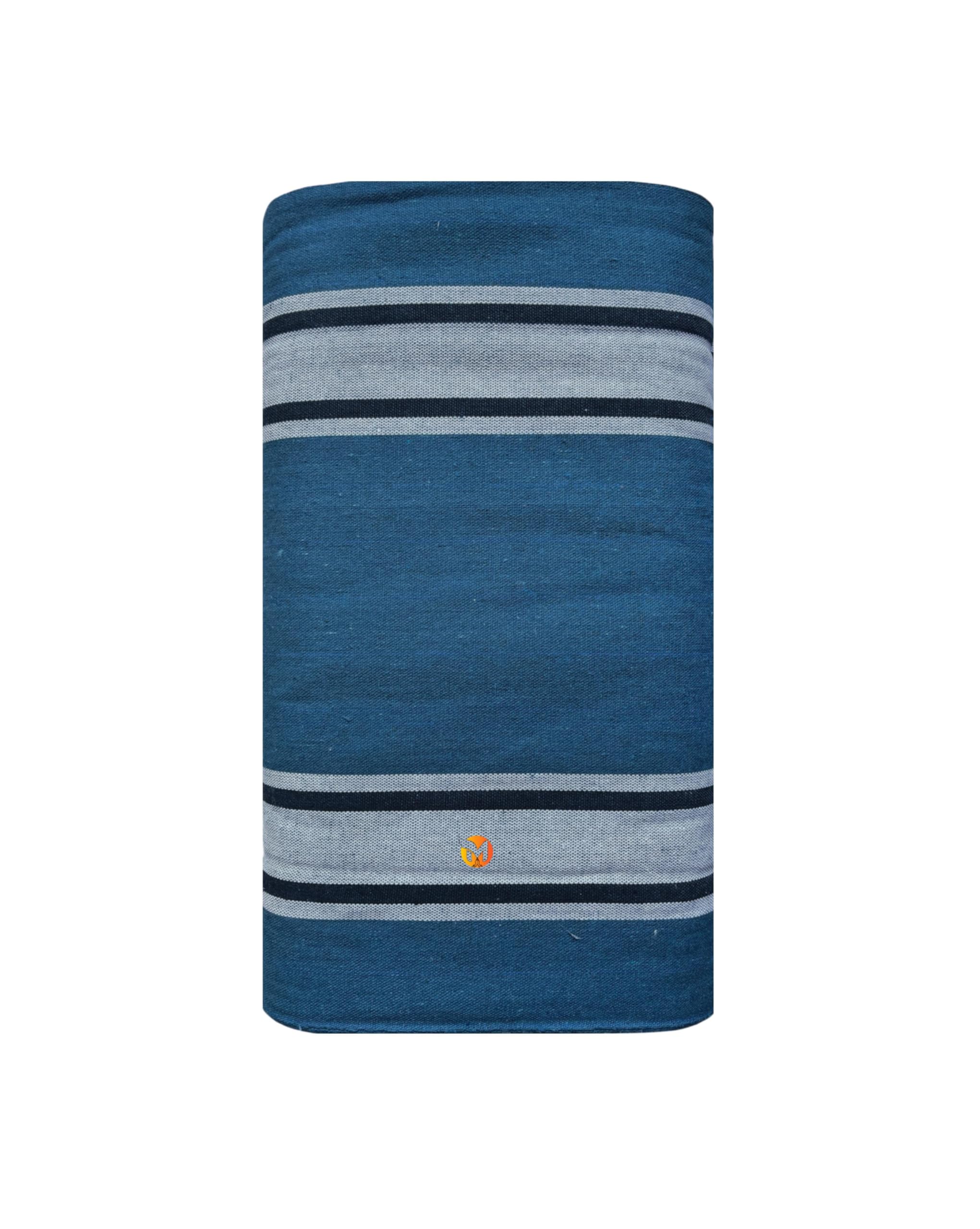 MAMPURATH Group Side Bordered Cotton Canvas Cloth, Easy Chair – Stitched and Ready to Use-Double Layered, Pack of 1 (Dark Peacock Colour)