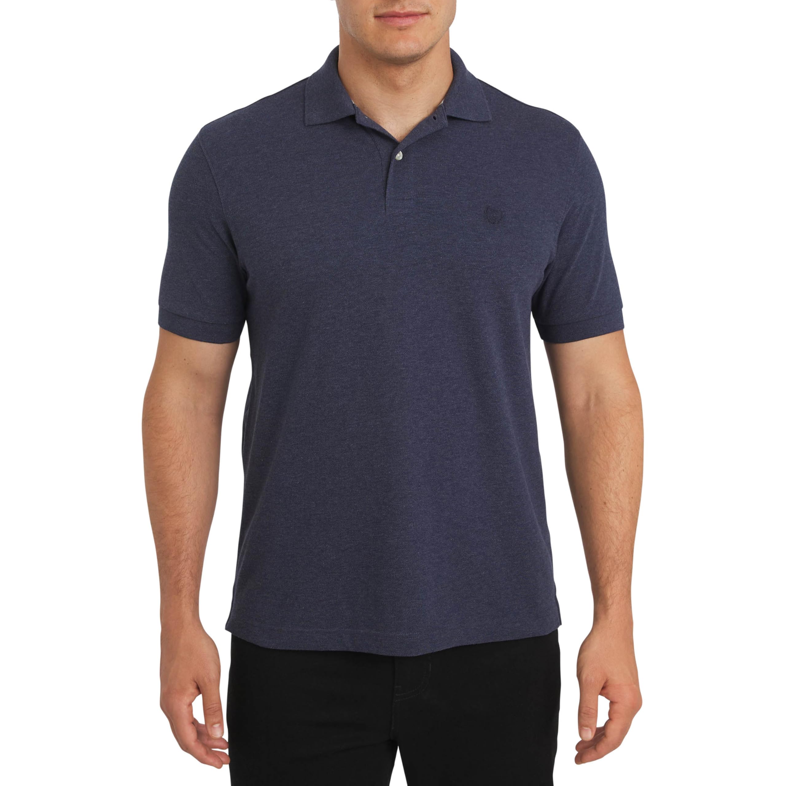 Chaps Men's Everyday Casual Classic Fit Stretch Pique Polo Shirt (S-2XL), Newport Navy, XXL