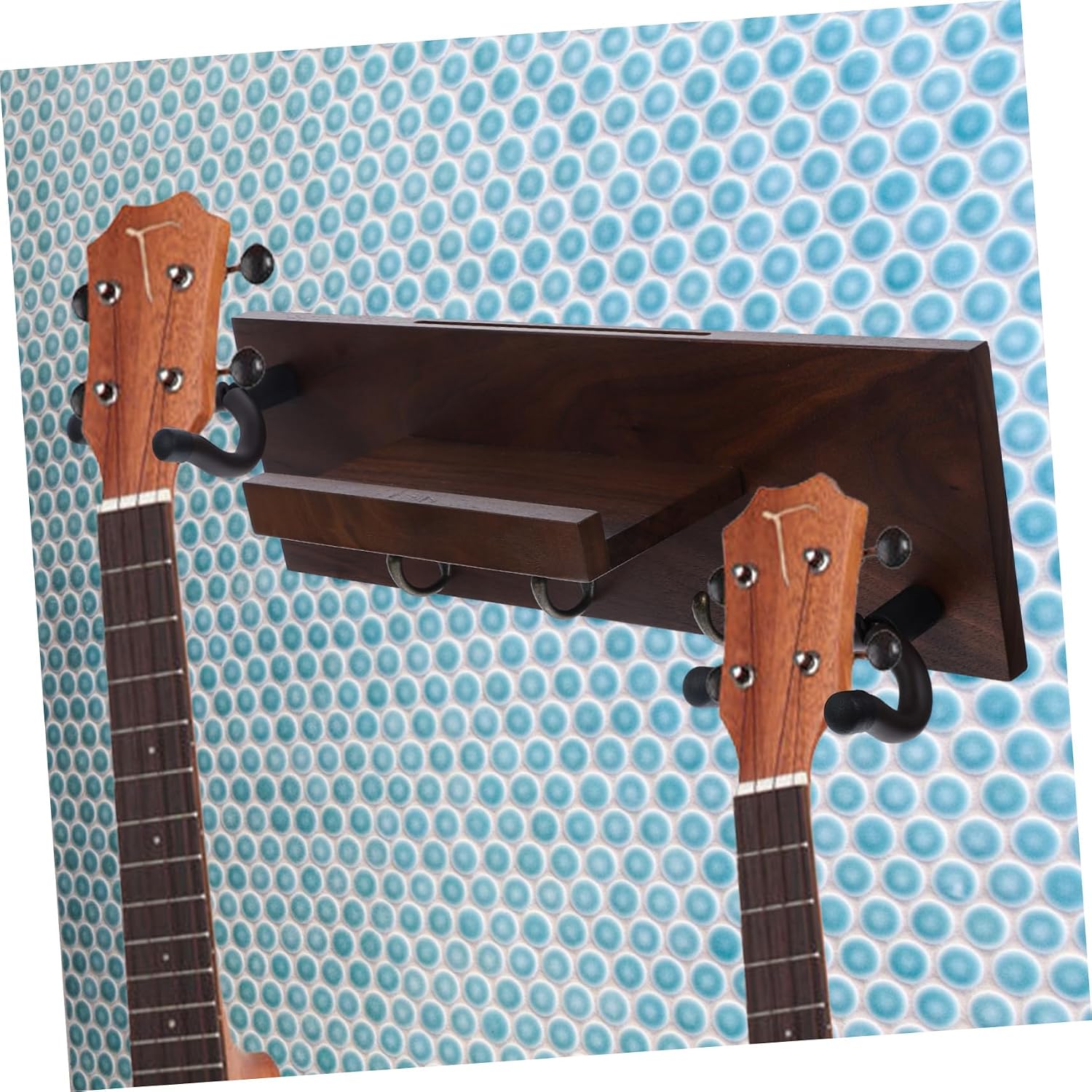 Wooden Guitar Wall Mount Hanger for Acoustic Electric Guitars Space-Saving Design for Wall Display