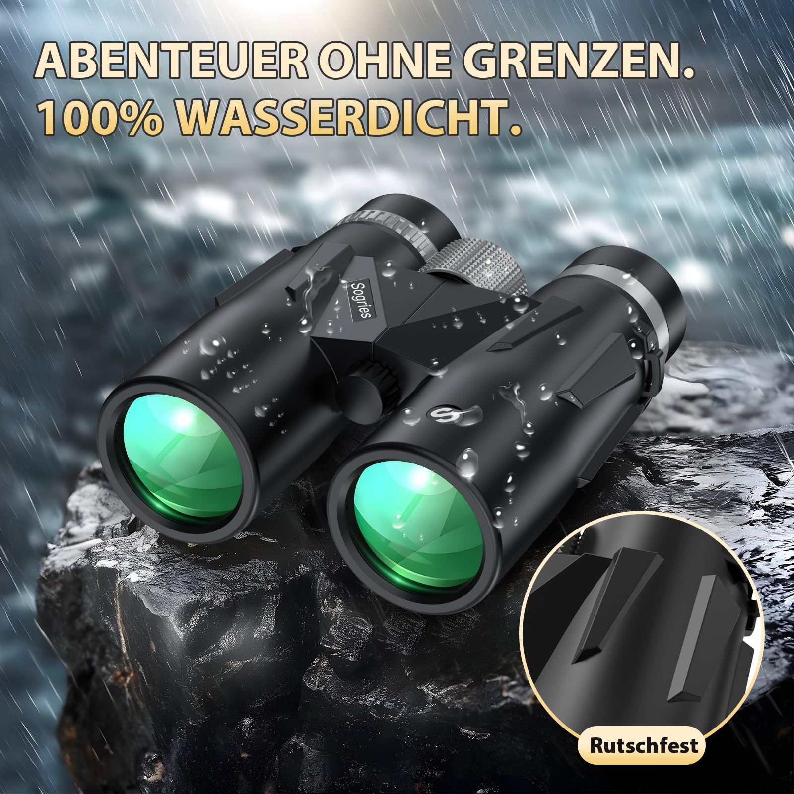 Sogries 12x42 hochauflösend Fernglas Erwachsene BAK4/FMC Prismen + Brillenträger-Stativ-Set für Vogelbeobachtung Outdoor