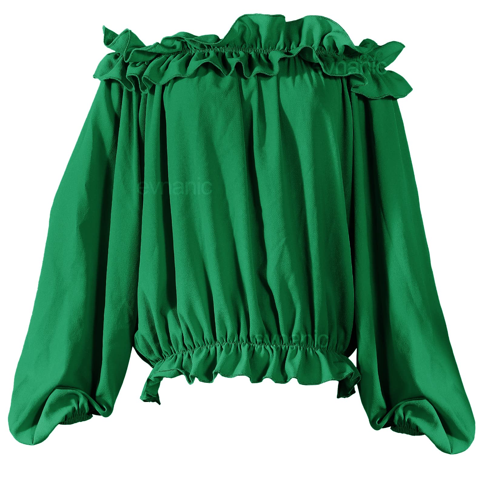 evnanic Womens Casual Off Shoulder Tops Long Sleeve Ruffle Flowy Chiffon Blouses Shirts