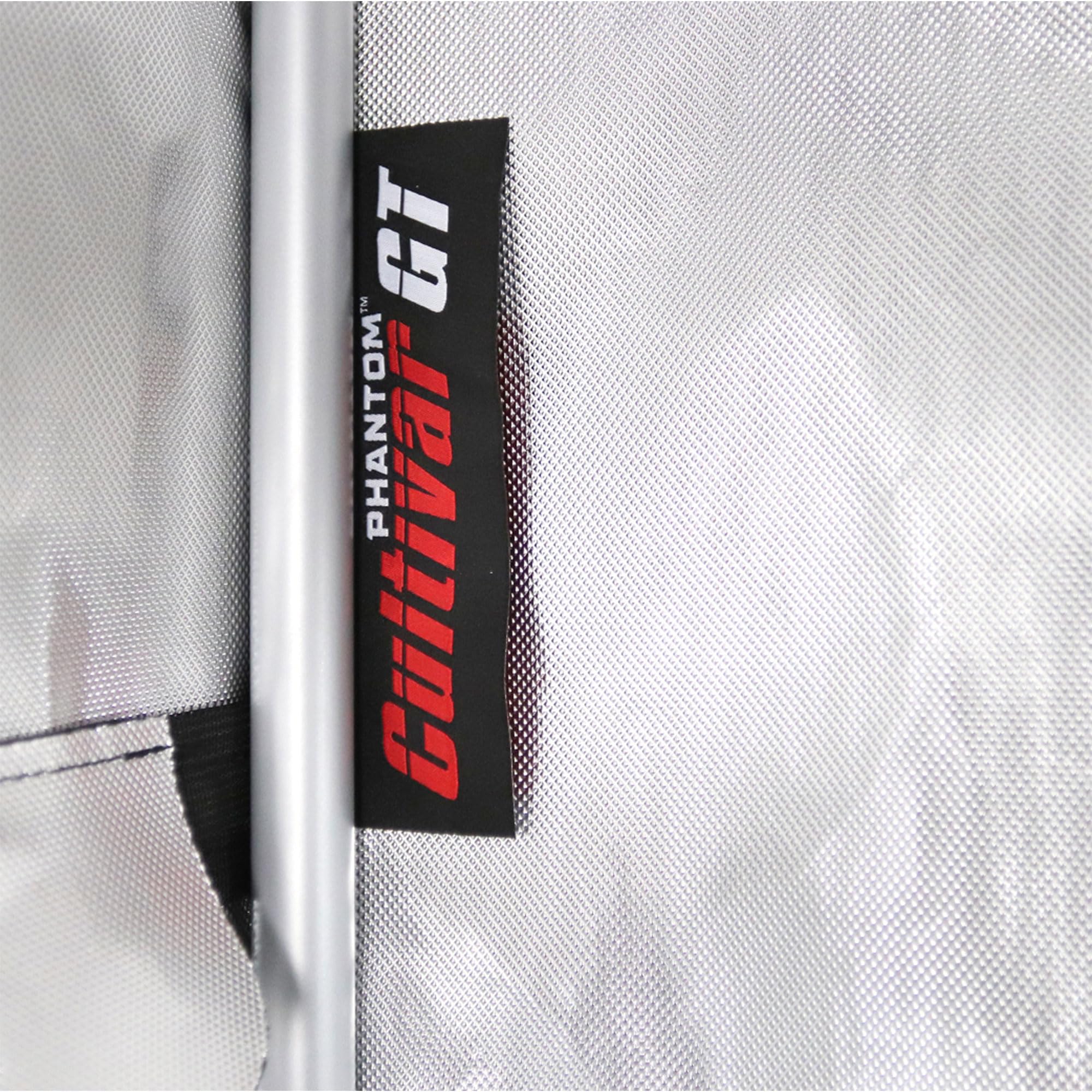 PHANTOM Cultivar GT84 - Tienda de cultivo de acero de 8 x 4 pies con capacidad de peso de 200 libras, mylar de diamante de alta reflectividad y cremalleras SBS auténticas