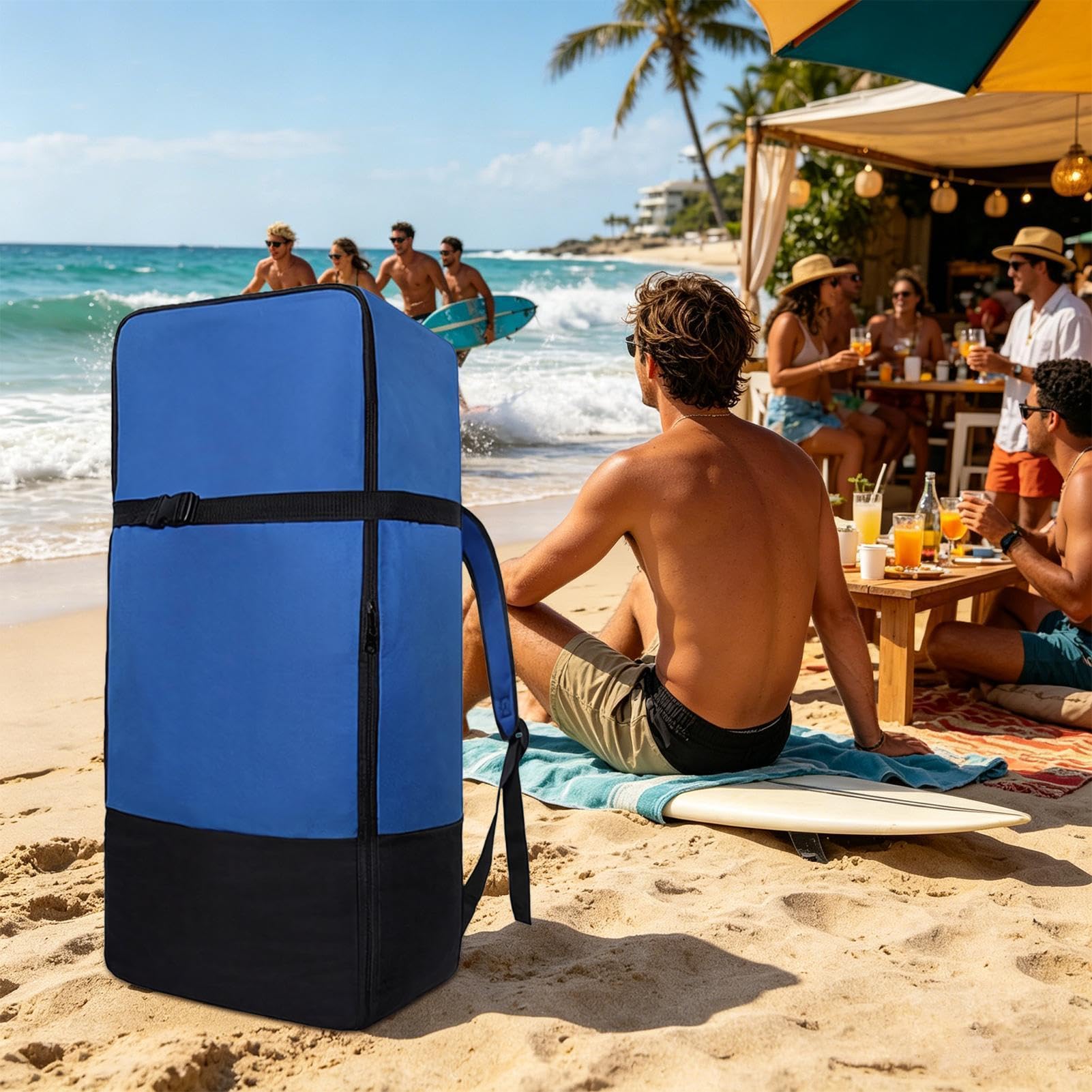 Zaino per Paddle Board - Impermeabile e Grande - con Spallacci Regolabili Borsa Pagaia - per Surf Canoa Kayak Acqua