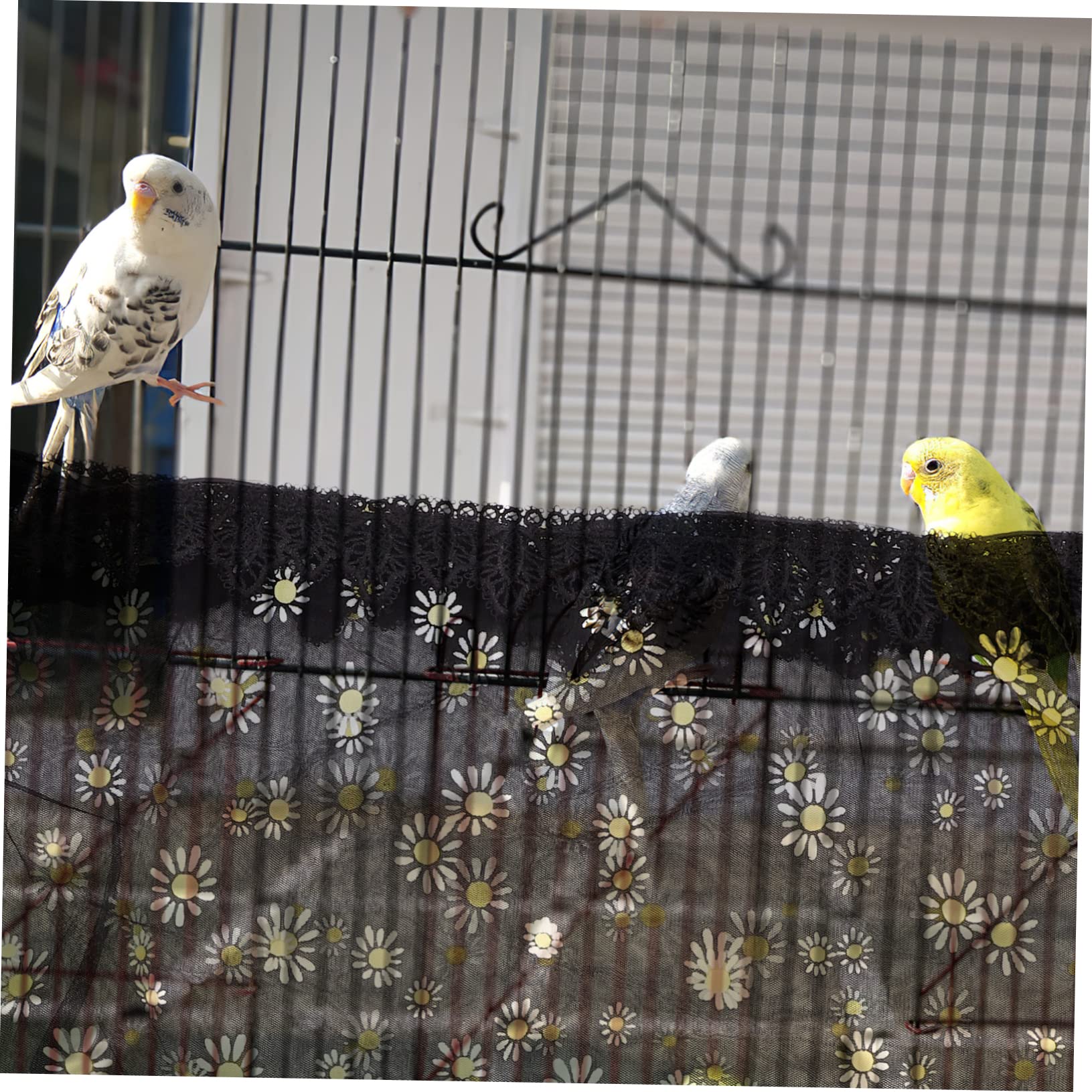DOITOOL 4piezas Cubierta De Jaula De Pájaros Malla Transpirable Protección Polvo para Accesorios De Jaula para Aves Domésticas