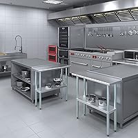 Vista 349 de Mesa de trabajo de acero inoxidable, mesa de metal