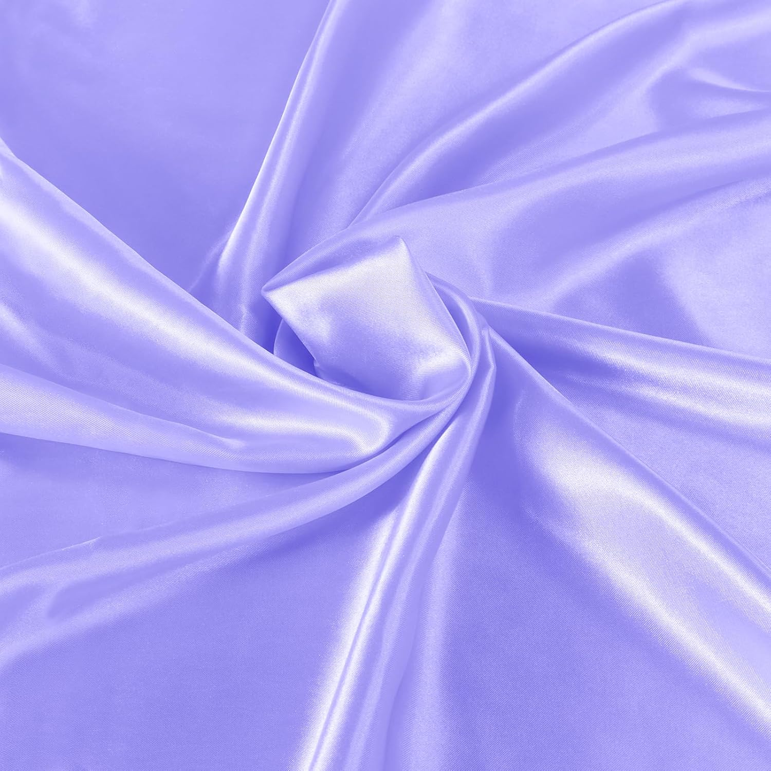 72 Inch Satin Square Tablecloth Overlay, 6 Pcs Lavender Square Tablecloth Cover, Wrinkle-Free Table Cover, Stain-Resistant Fabric for Party, Wedding, Banquet Table Decoration