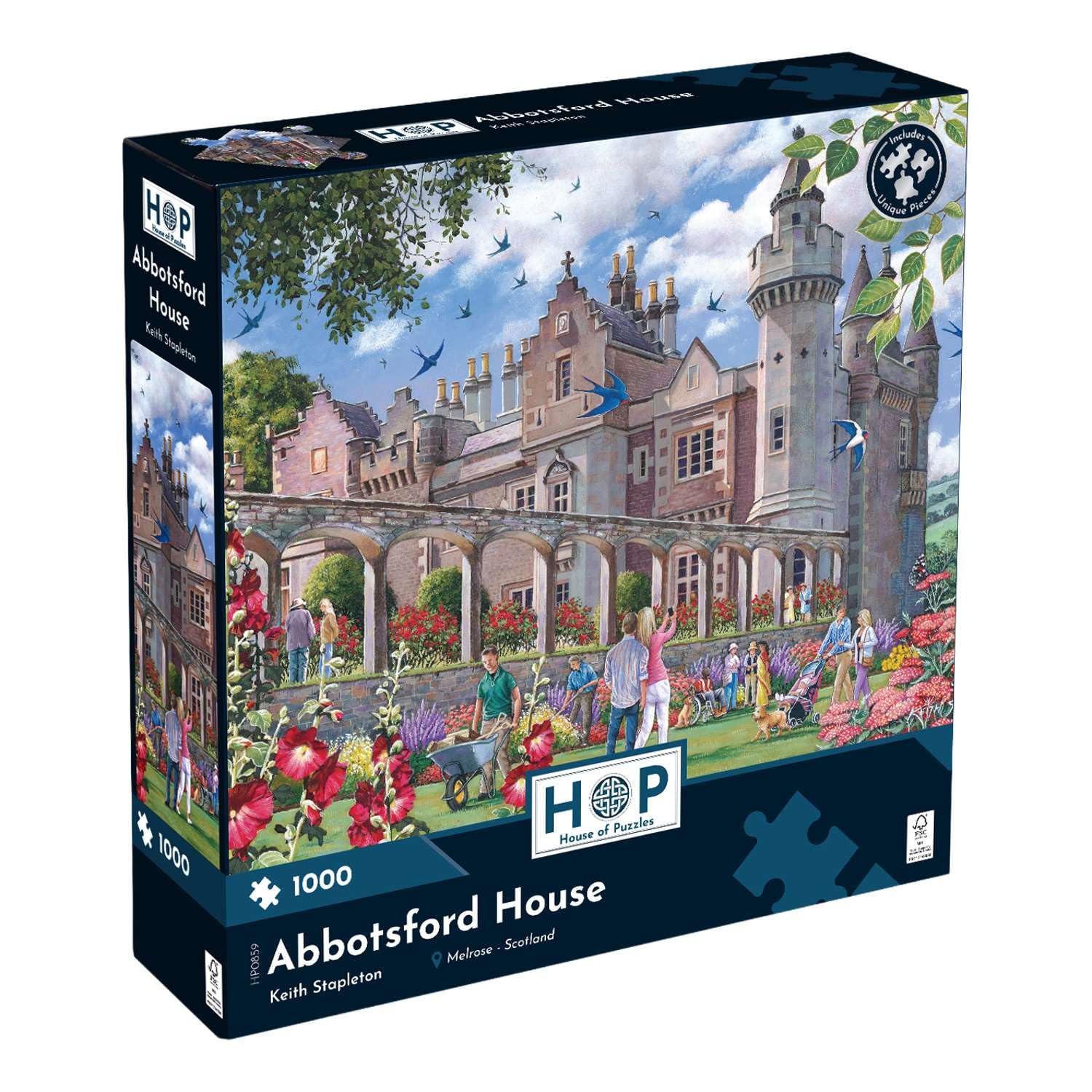 The House of Puzzles Abbotsford House 1000 Piece Puzzle | Scotland Jigsaw โ image 1