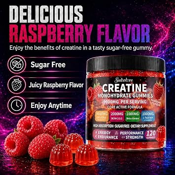 Creatine Monohydrate Gummies 5000mg for Women & Men,120 Count