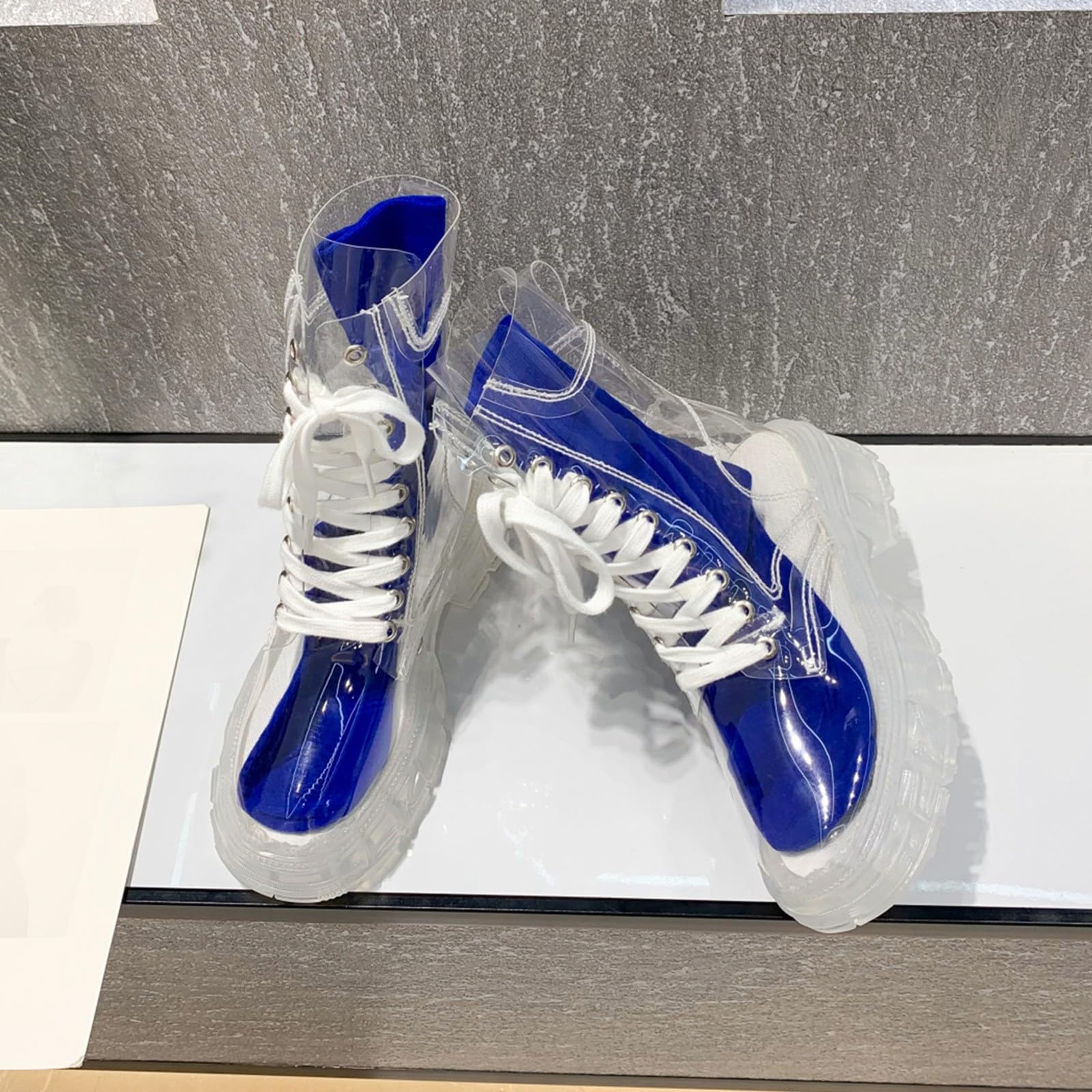 Genérico Botas de Mujer con Cordones Plataforma Botas Puntera Redonda Elegantes Zapatos Cómodos Ligeros Caminar Bota Informales Antideslizantes Botin para Otoño Invierno Trabajo Paseo y Uso Diario
