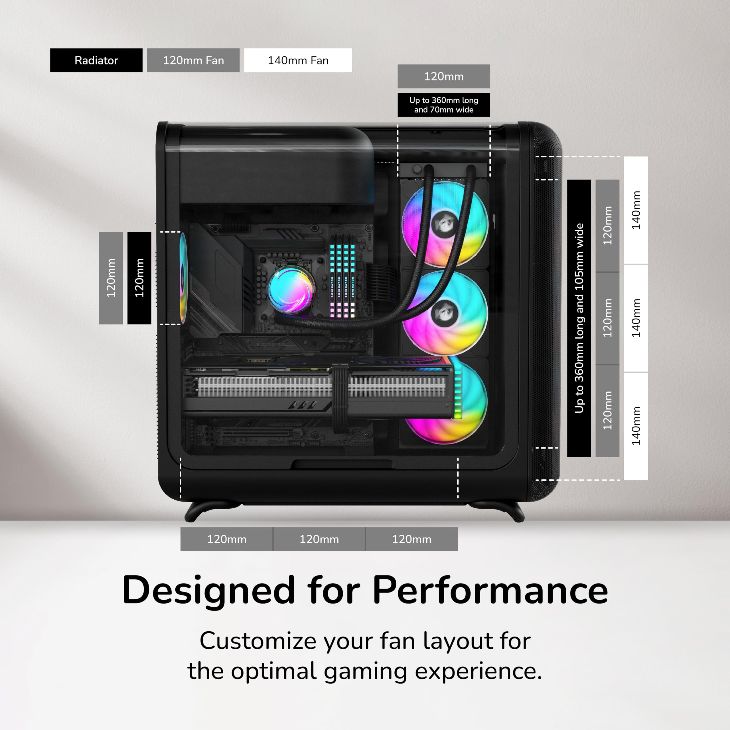 Hyte X50 Modern Performance ATX Mid-Tower etui do gier PC - czarne