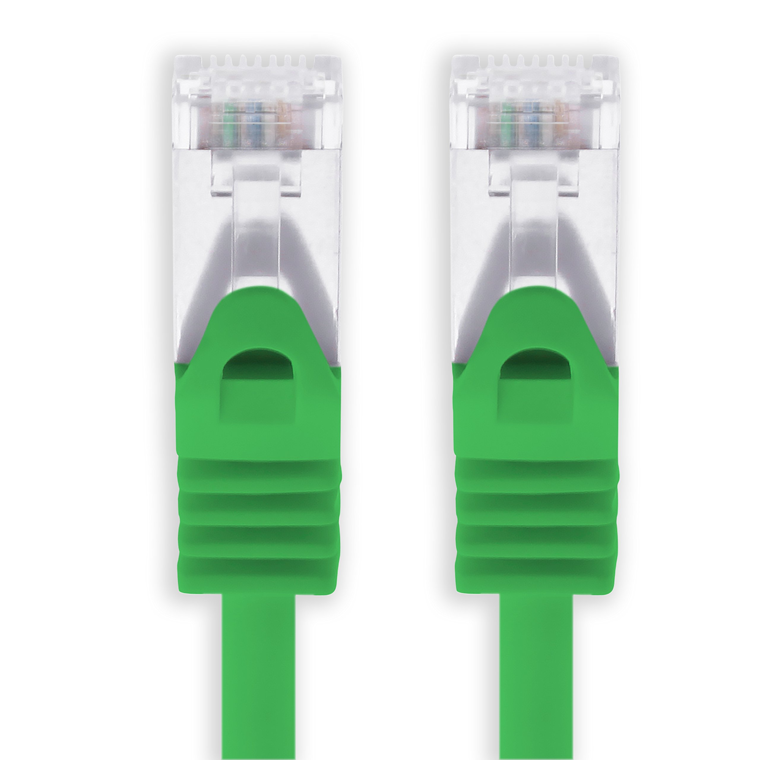 1aTTack.de 5m - grün - 1 Stück Cat7 Netzwerkkabel SFTP Patchkabel Lankabel Rohkabel 10GB/s - 500 Mhz konfektioniert mit 2 RJ45 Stecker Cat 6a