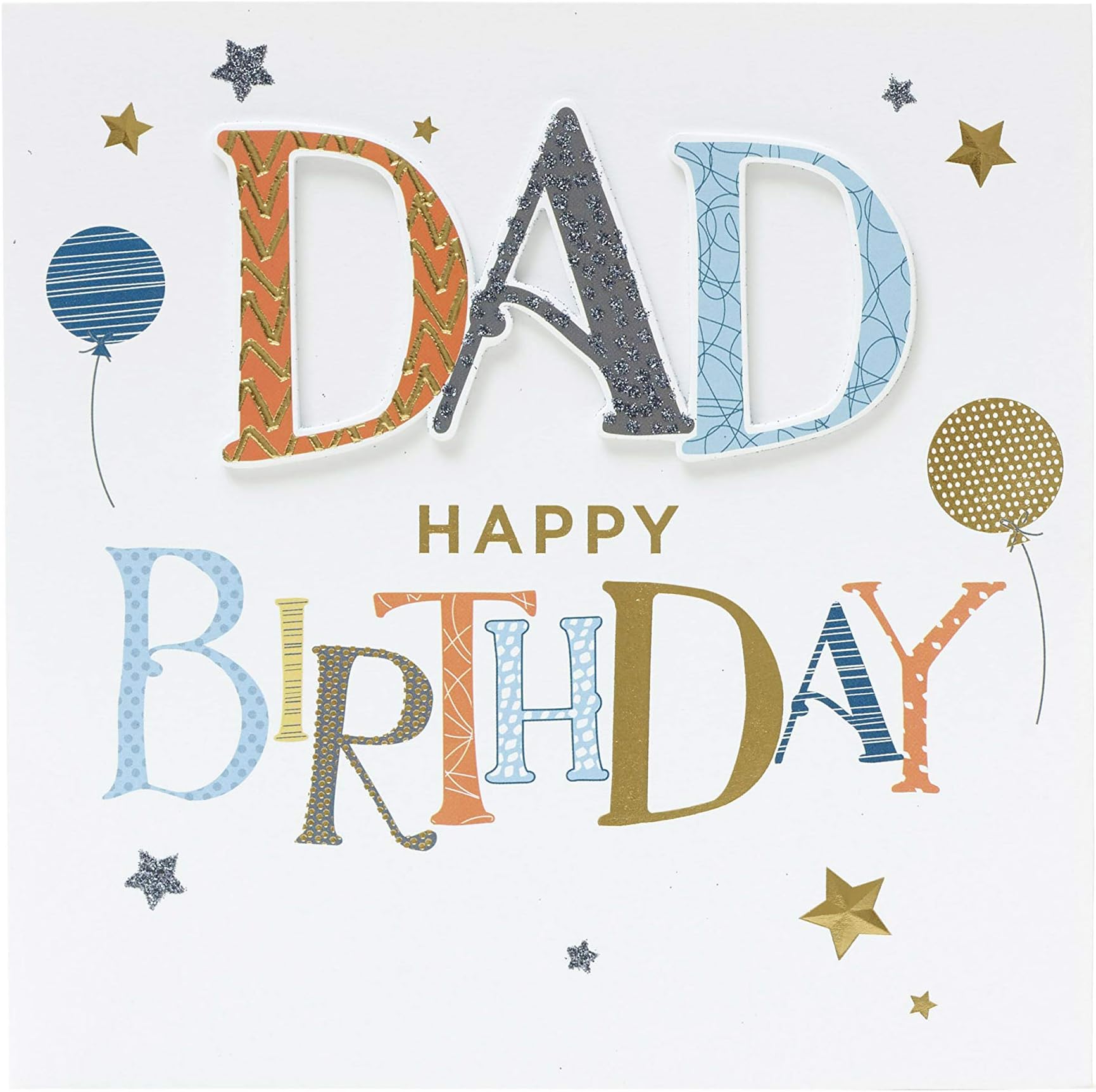 Biglietto D'auguri In Acciaio Per Papà Dal Cane, 8,5x5,4 Cm, Con Messaggio Inciso
