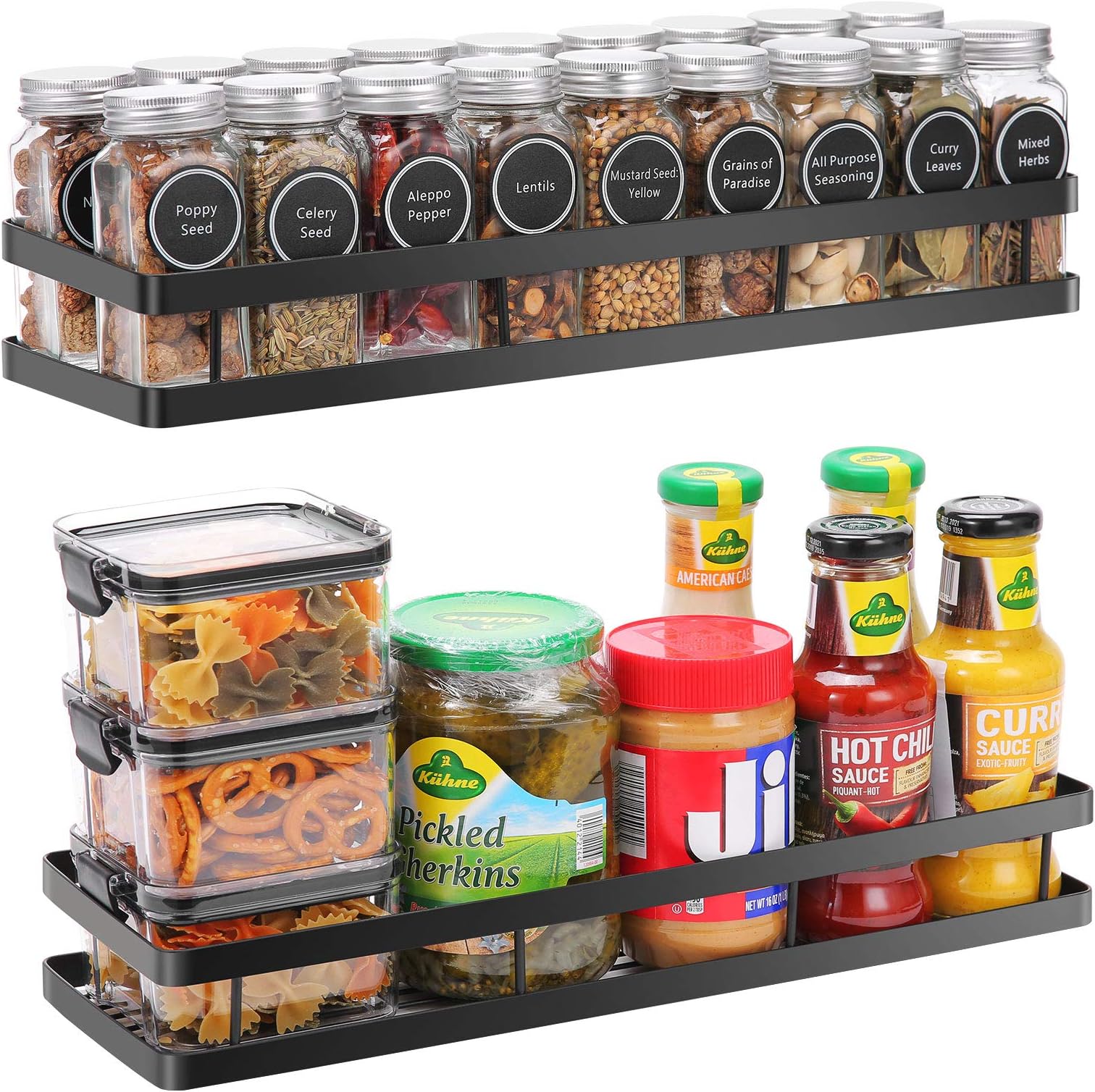 GUUKAR Spice Rack Organizer Wall Mount, Spice Organization
