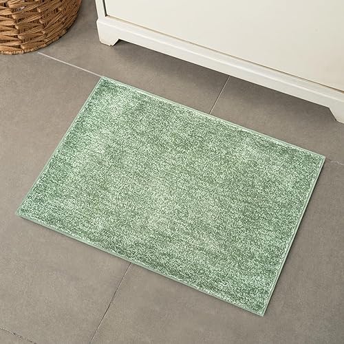 Miniatura 2 de FRESHMINT Melange - Alfombra de baño suave absorbente de agua de 17 x 24 pulgadas, tapete de ducha antideslizante y lavable, accesorios de