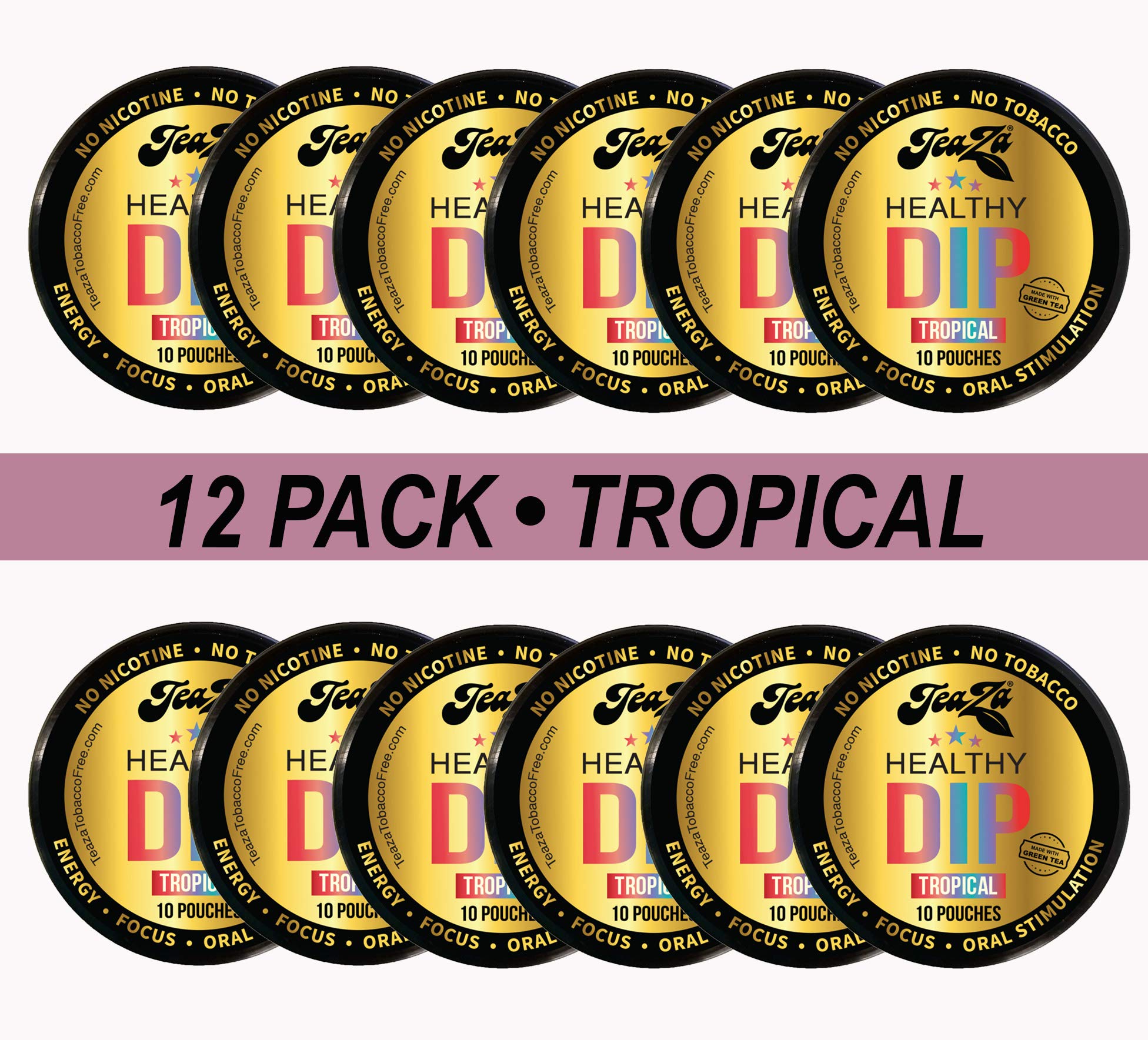 Amazon.com: TeaZA Energy Pouches - Tobacco Free Chew Nicotine ...