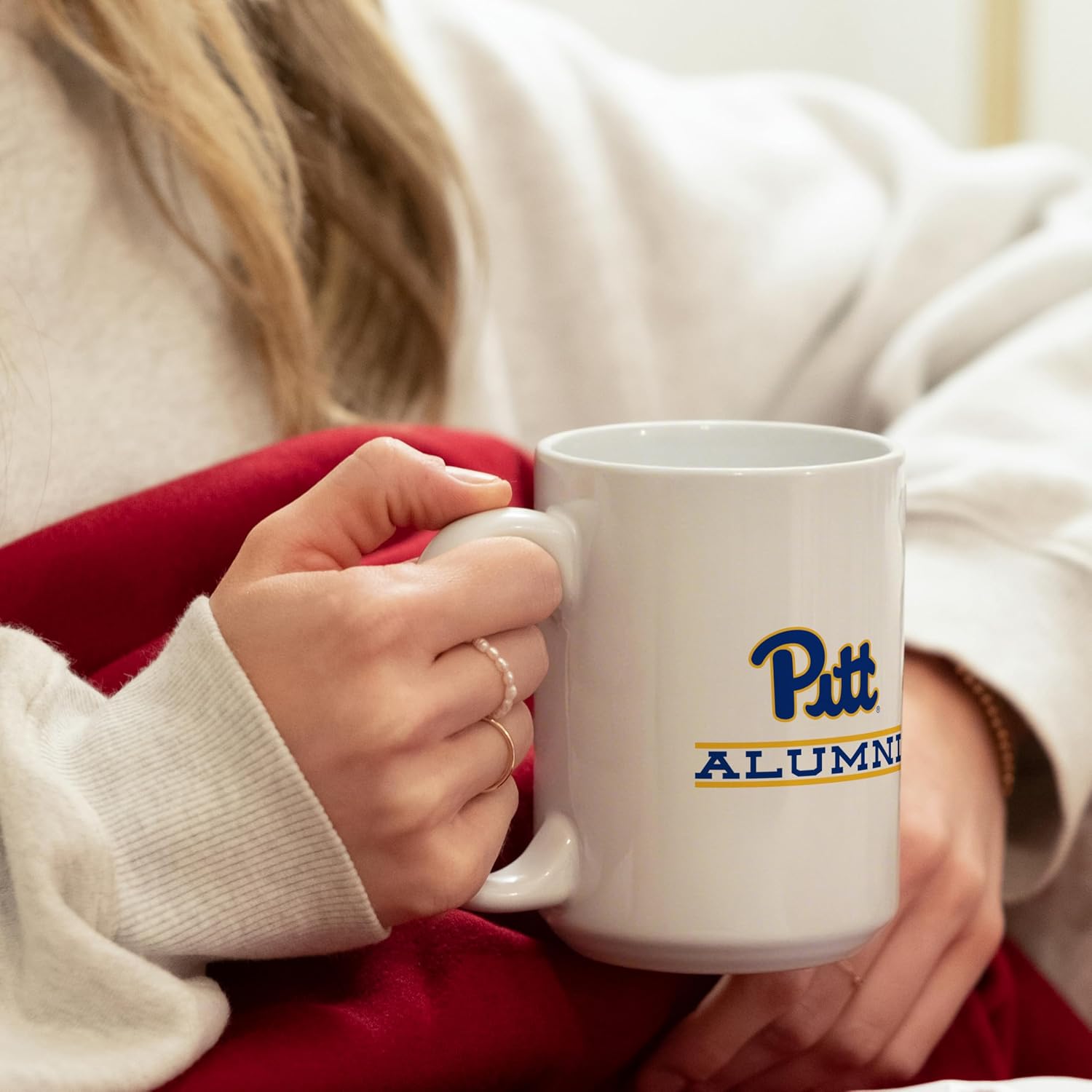 Logo Brands NCAA Alumni 15 oz Ceramic Coffee Mug — Ergonomic Handle | Microwave Safe | 15 Fluid Ounces | Alumni Design image 5