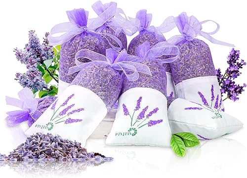 Paquete de 8 sobres de lavanda francesa para cajones y armarios, aromas frescos, bolsitas de fragancia para el hogar, bolsitas moradas