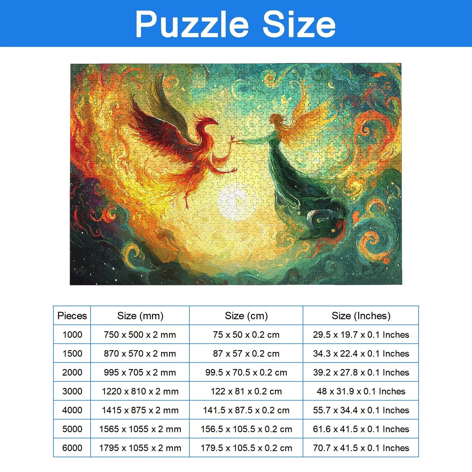 Puzzle 6000 Teile, Fantasie Puzzle 6000 Teile Erwachsene, Klassische Puzzles Engel, Holzpuzzle Erwachsene, Puzzlespiele für Die Ganze Familie, Geschenke für Frauen, Geschenke für Männer, Dekor, -8615