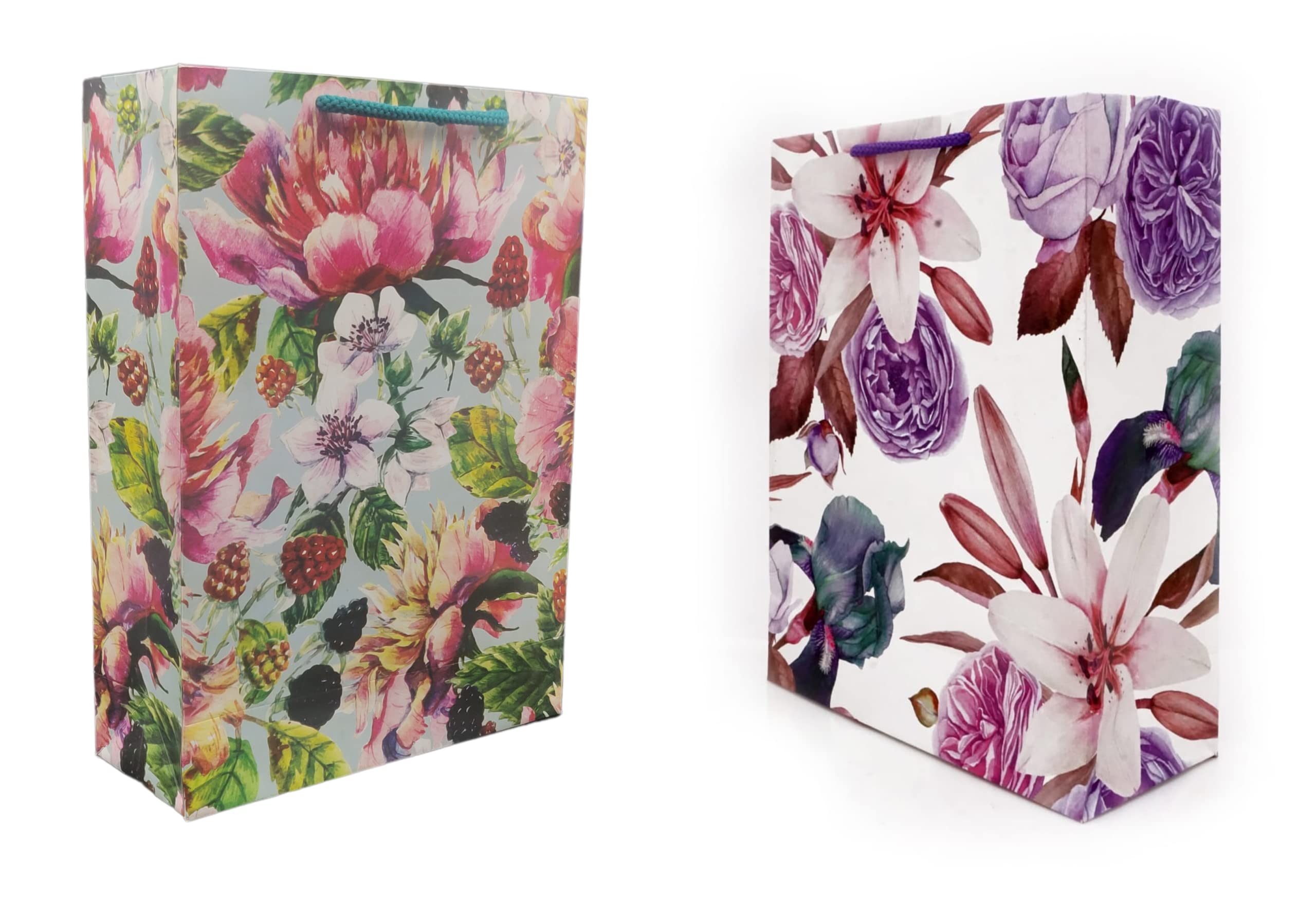 TASCHE Cherry Flower and Lily Flower Design Printed Assorted Design Paper Carry Bags | Gift Bags for Return gifts, Birthday and presents (27.94 * 20.32 * 7.62 CM) (Pack of 80) (B0C1STDX8Q) Amazon Price History, Amazon Price Tracker