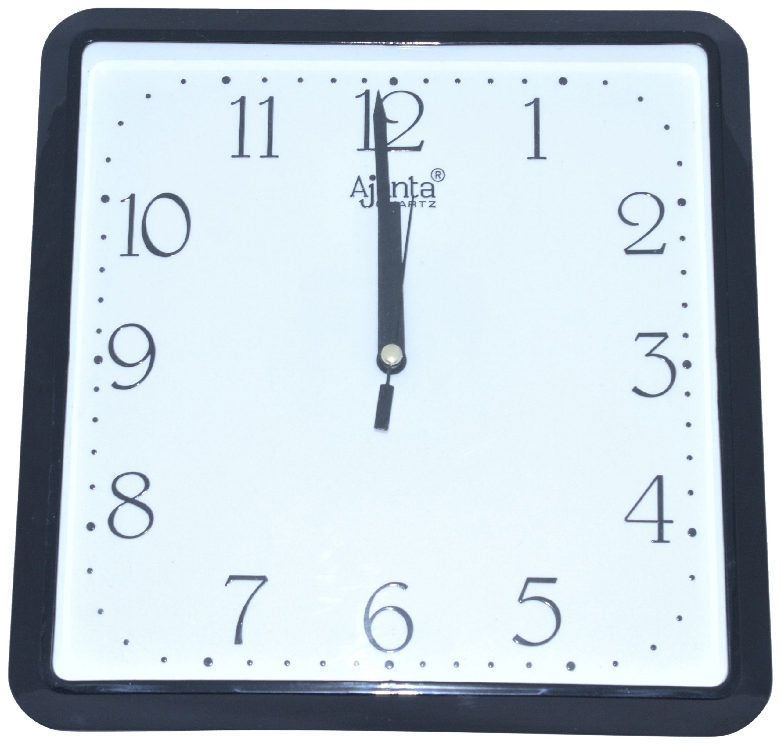 Ajanta Simple Clock (Black, 907), 21.6 cm x 21.3 cm x 3.4 cm-image-5