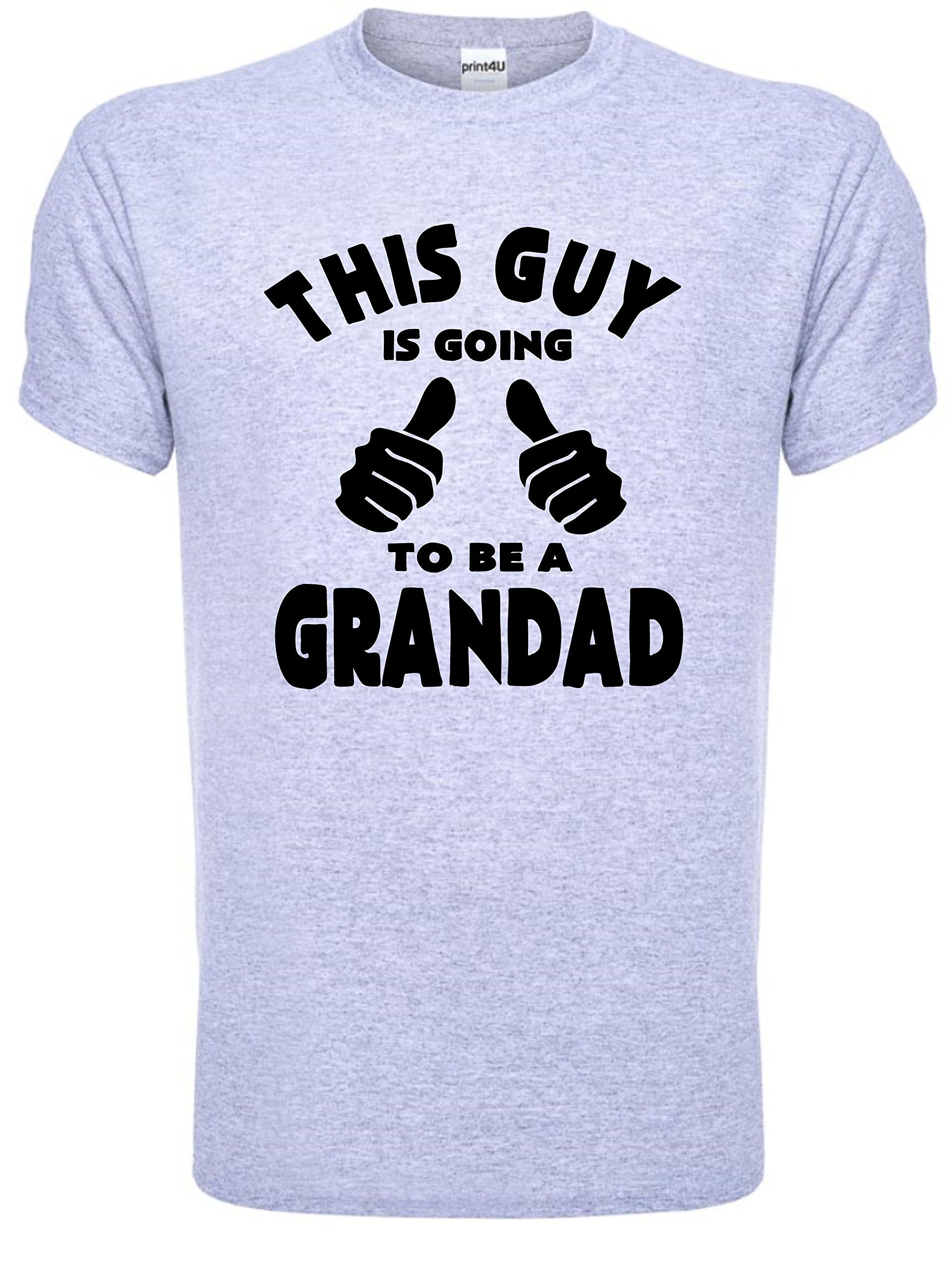 This Guy is Going to Be A Grandad Mens T-Shirt Large Grey Black Text