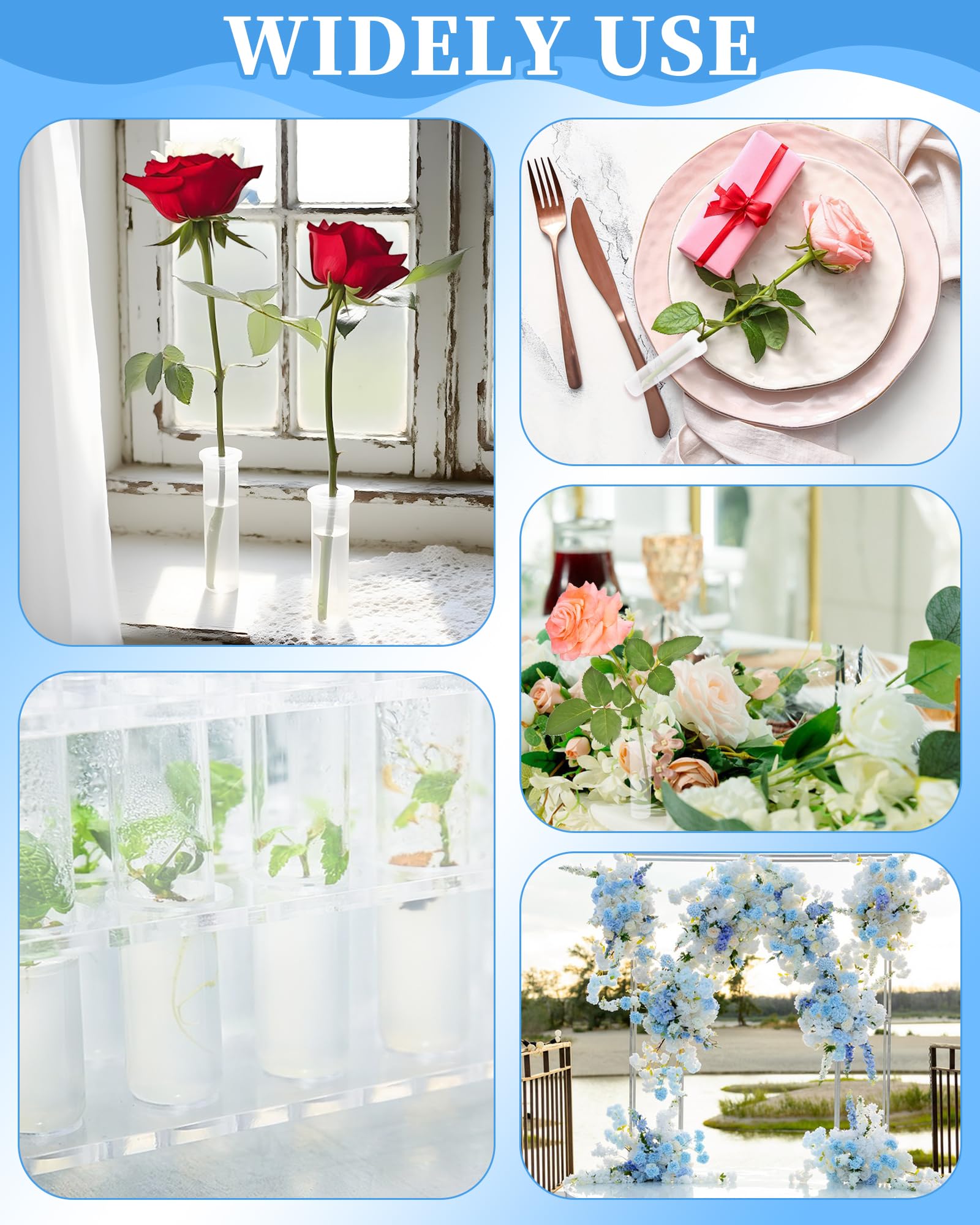 Floral Water Tubes - 50 Pack for Flowers -5