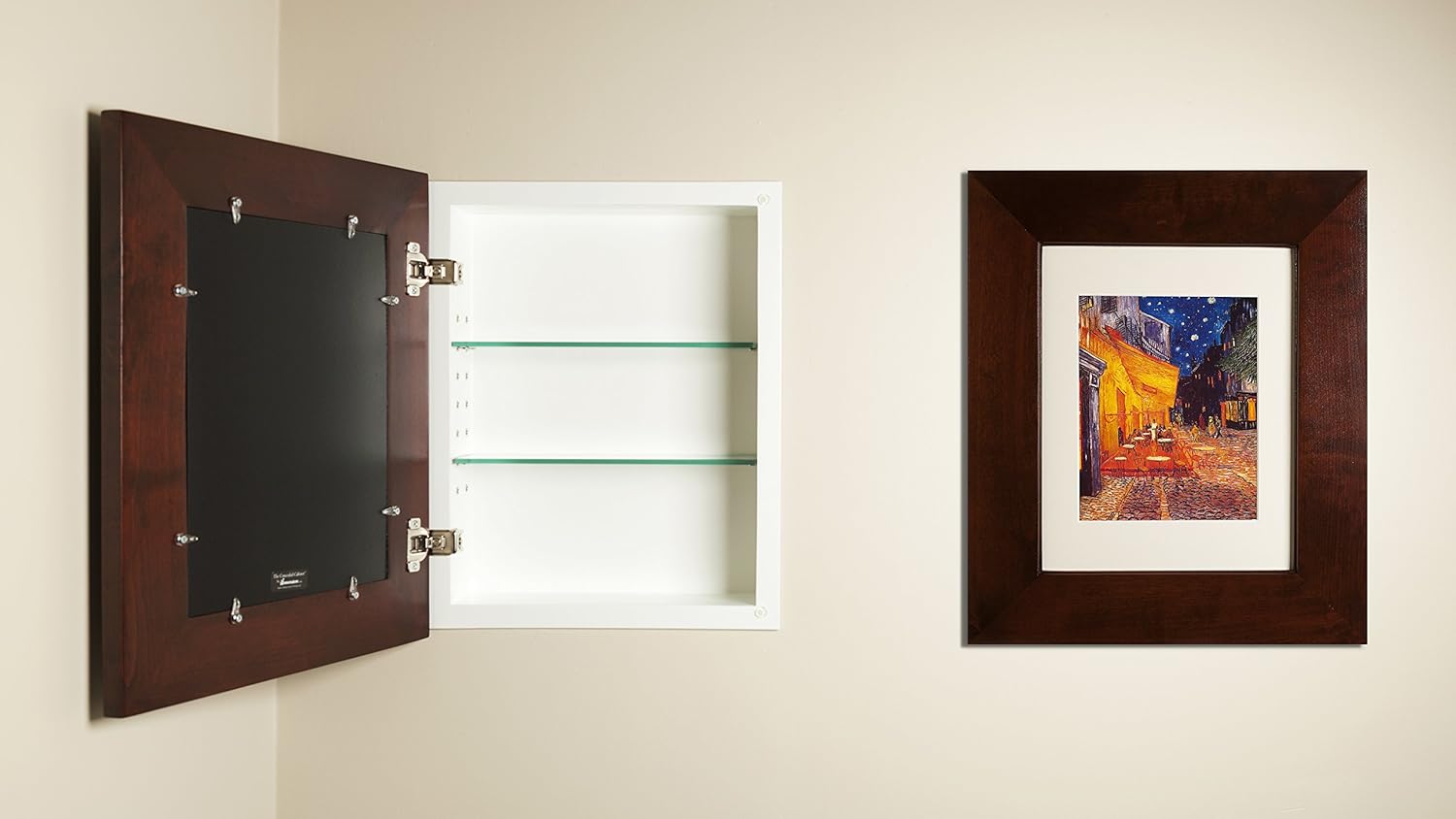 Buy 1 get 1 14x18 Concealed Medicine Cabinet (Large), a Recessed Mirrorless Medicine Cabinet with a Picture Frame Door (Espresso) Black Friday 🔥 14x18 Concealed Medicine Cabinet (Large), a Recessed Mirrorless Medicine Cabinet with a Picture Frame Door (Espresso)