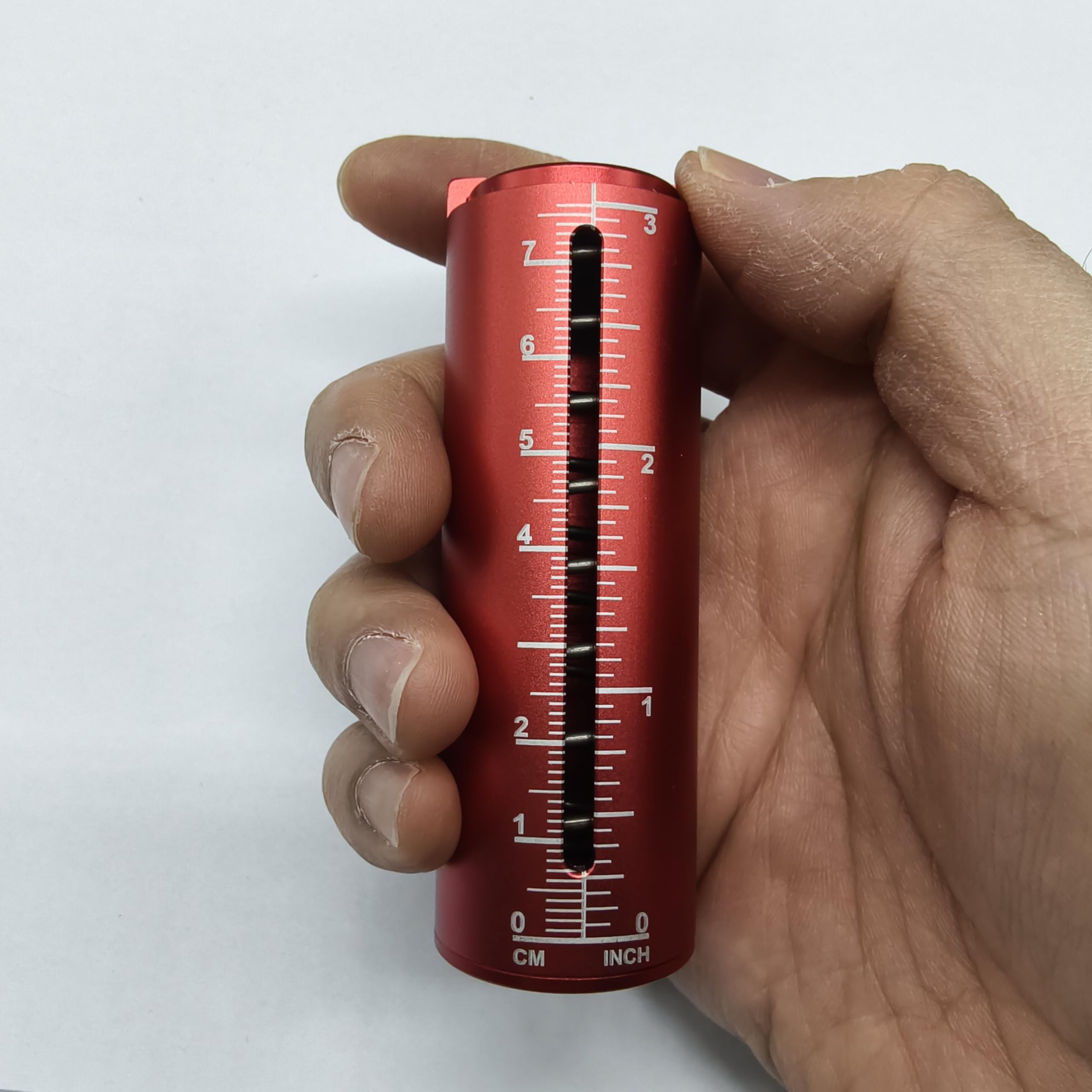 Pool Quarter Coin Holder dispensers, Metal Aluminum Material Spring Loaded, 33 Coin Capacity, Transparent Slot, Measuring Function (Dark Blue)