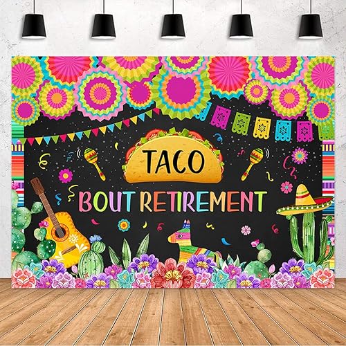 Miniatura 2 de Avezano Telón de fondo de jubilación de Taco Bout para fiesta mexicana, fondo de fiesta de jubilación feliz para hombres y mujeres, Cinco De Mayo,